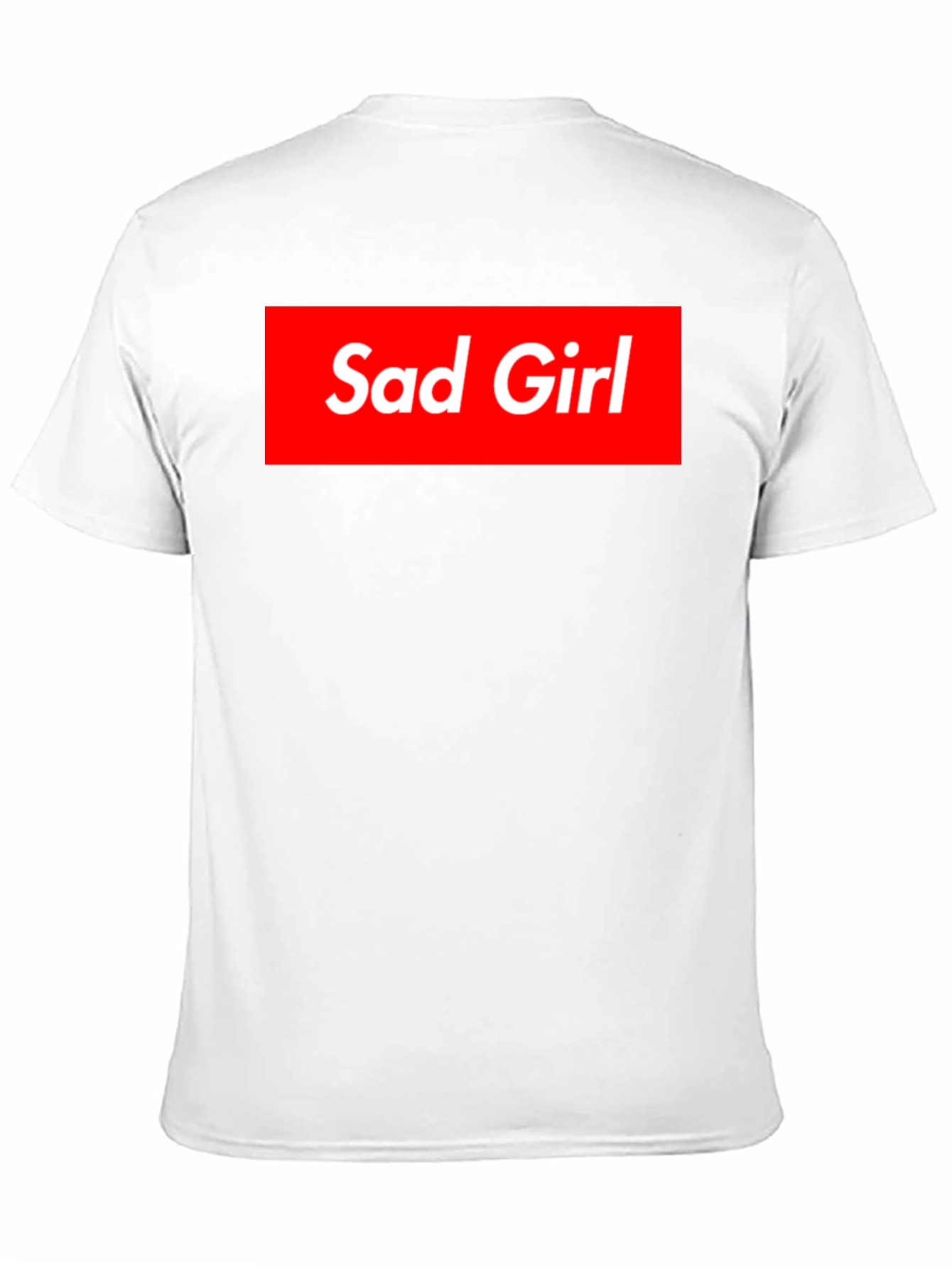 Sad Girl Box Logo T-Shirt - Stylish Streetwear Tee