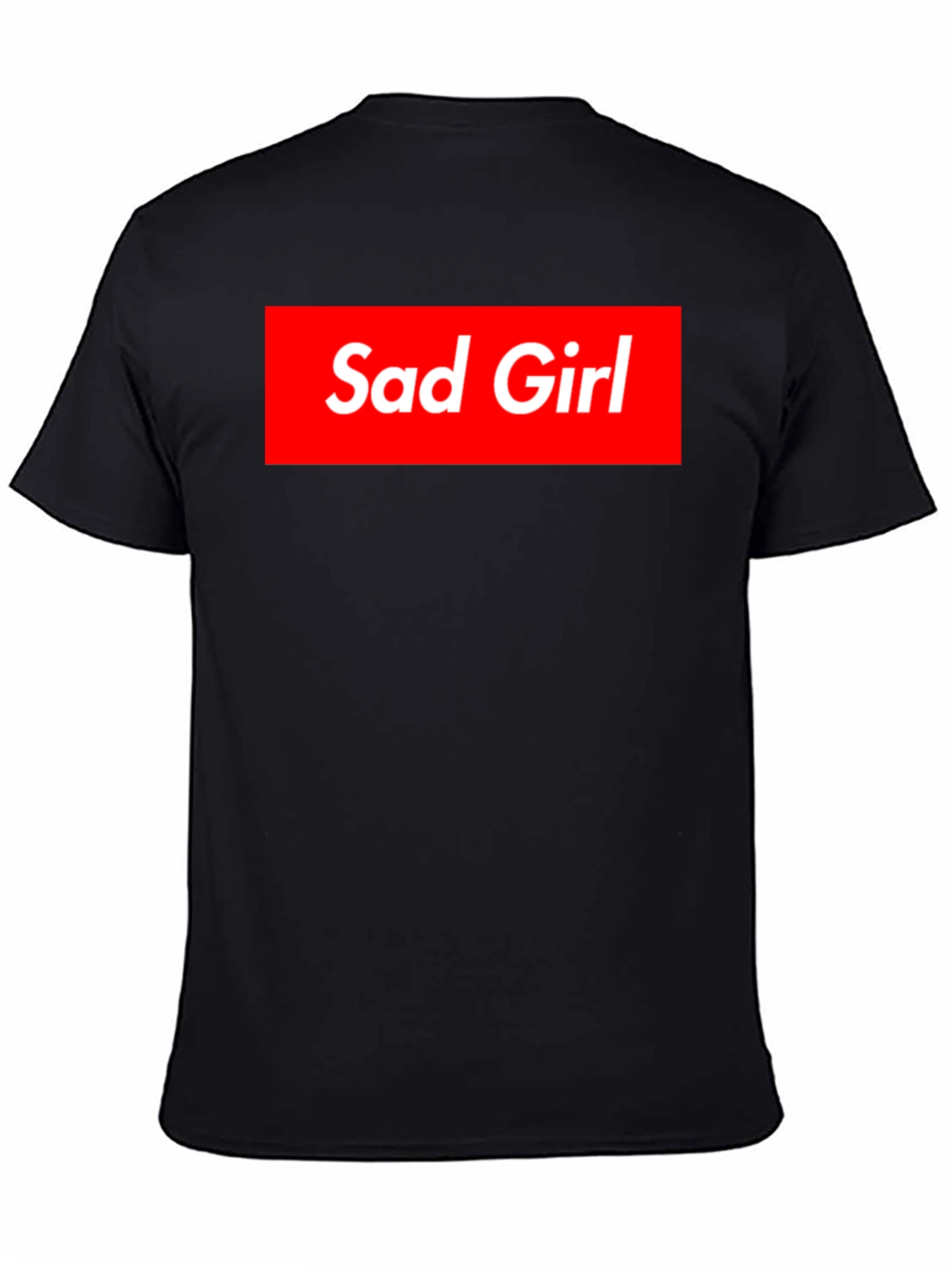 Sad Girl Box Logo T-Shirt - Stylish Streetwear Tee