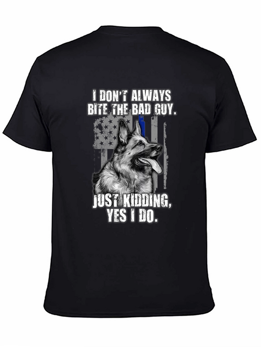 Dog Bite Graphic Tee - Law Enforcement Humor Shirt