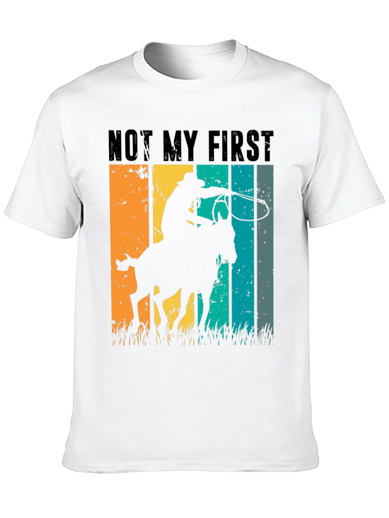 Cowboy Horse Riding T-Shirt - Retro Style
