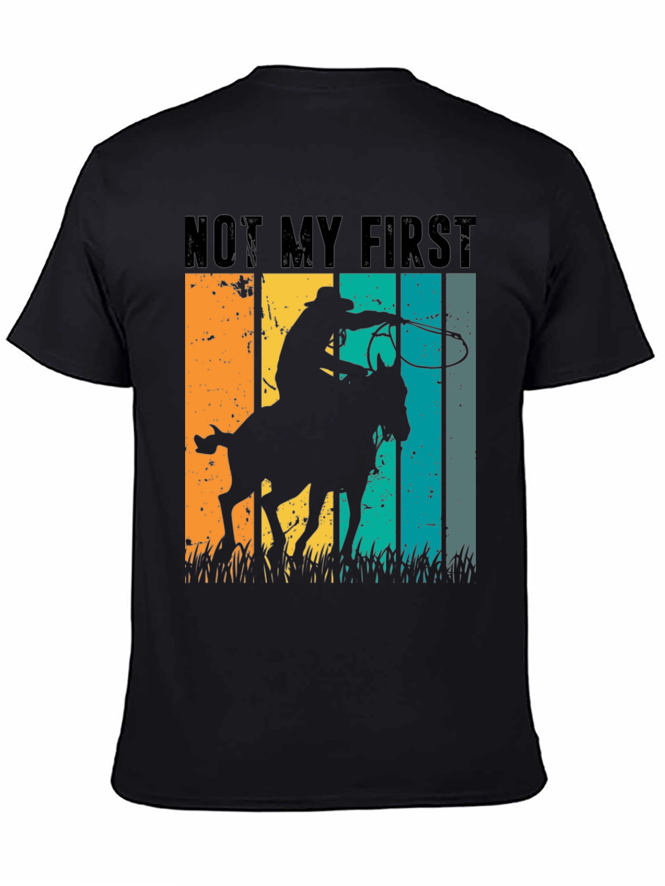 Cowboy Horse Riding T-Shirt - Retro Style