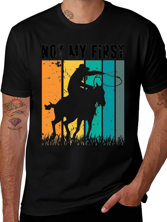 Cowboy Horse Riding T-Shirt - Retro Style