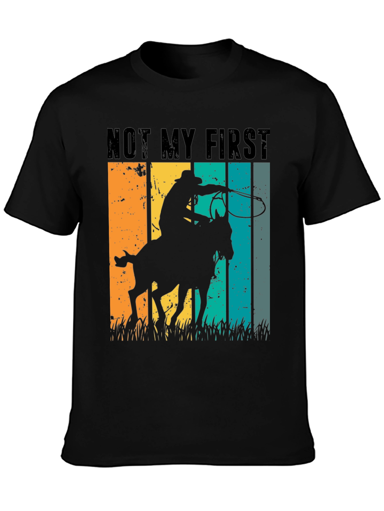 Cowboy Horse Riding T-Shirt - Retro Style