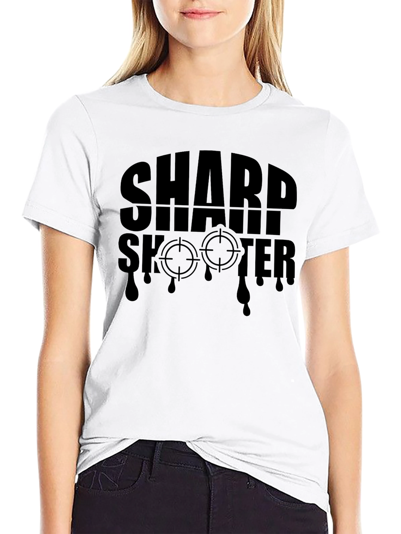 Sharp Shooter Black Graphic Tee