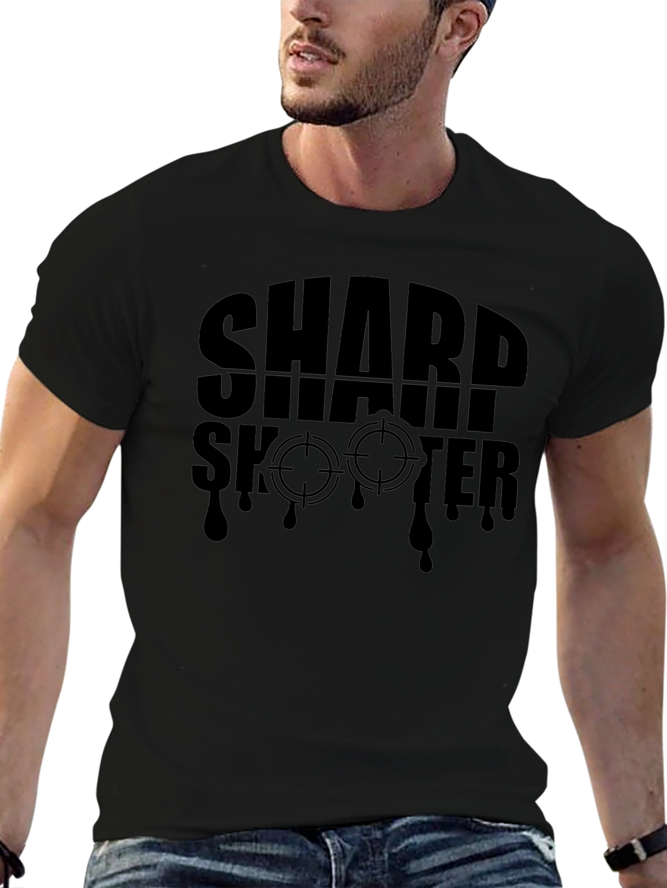 Sharp Shooter Black Graphic Tee