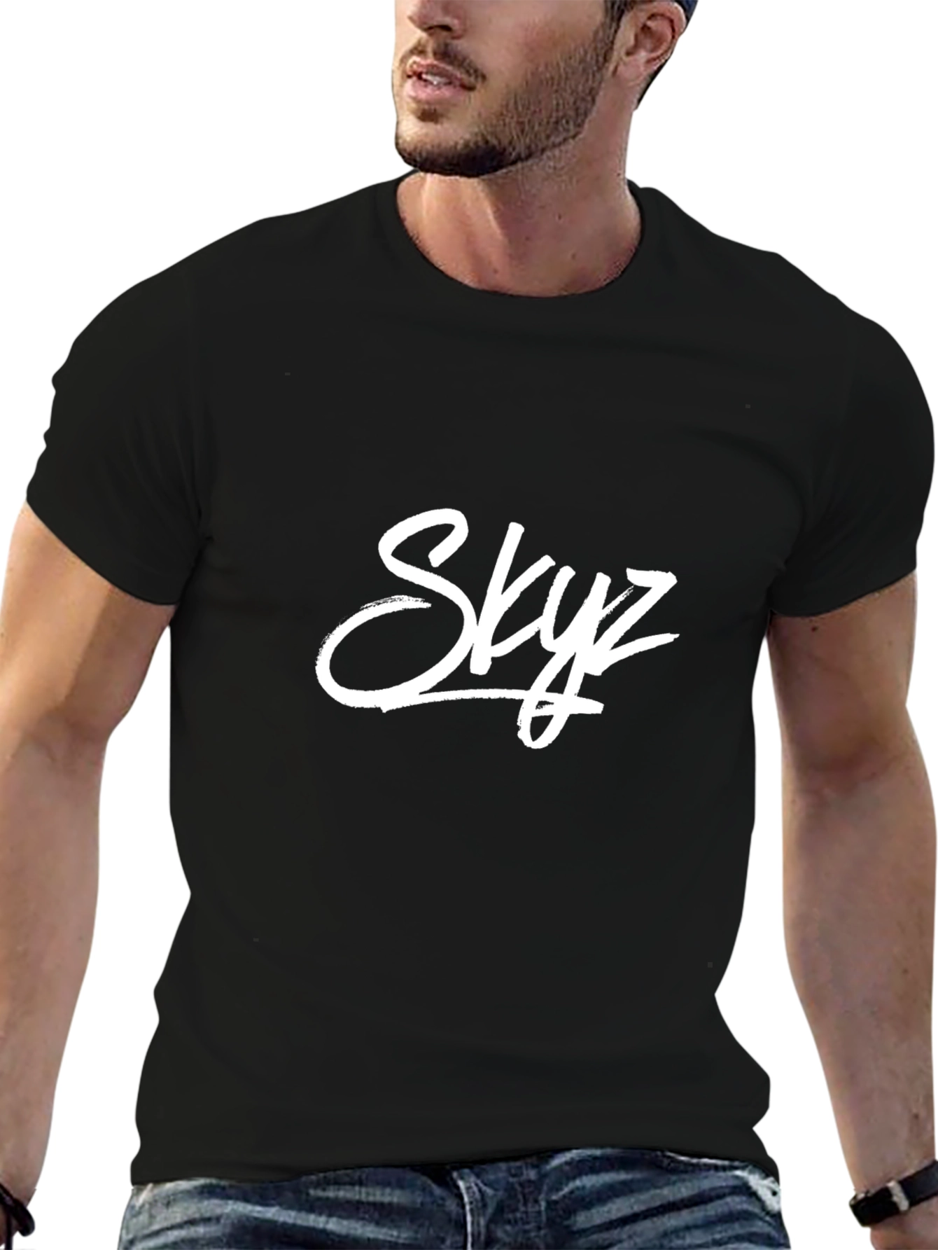 Skyz Graphic Black T-Shirt