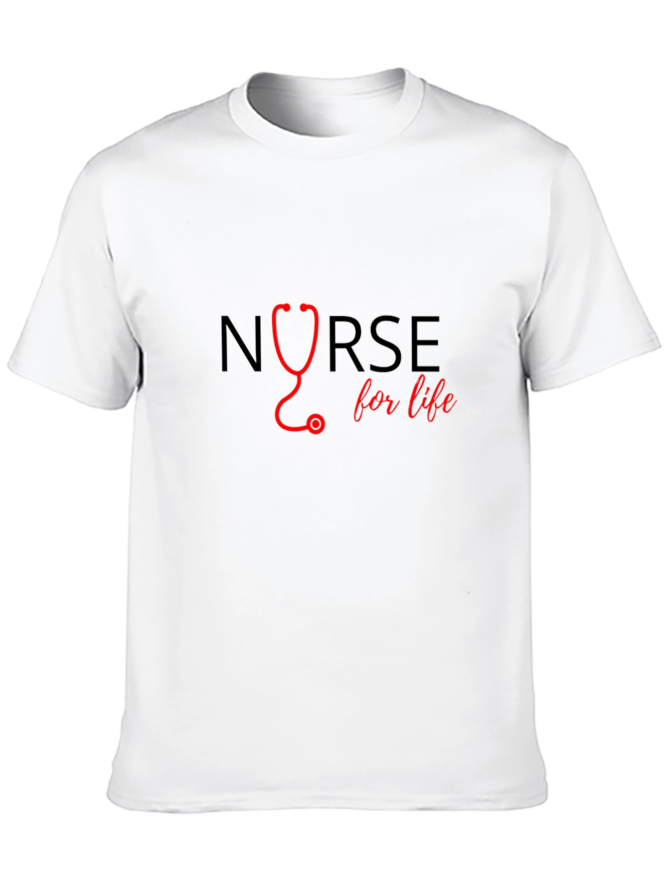 Nurse for Life Graphic Tee - Black Cotton