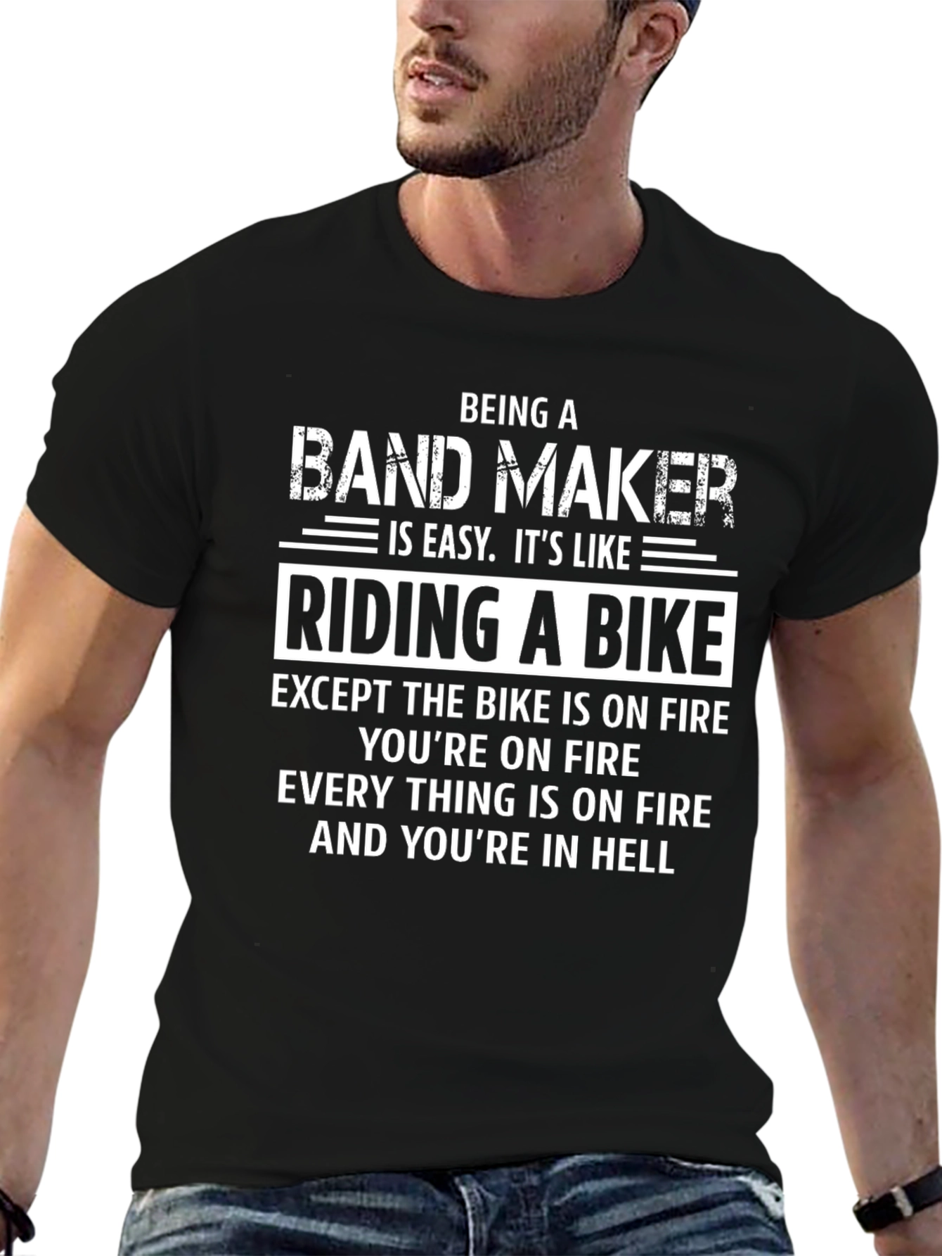 Band Maker T-Shirt: Riding a Bike in Hell