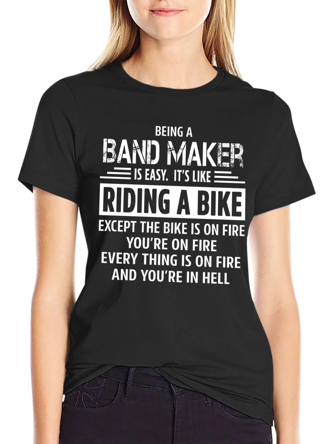 Band Maker T-Shirt: Riding a Bike in Hell