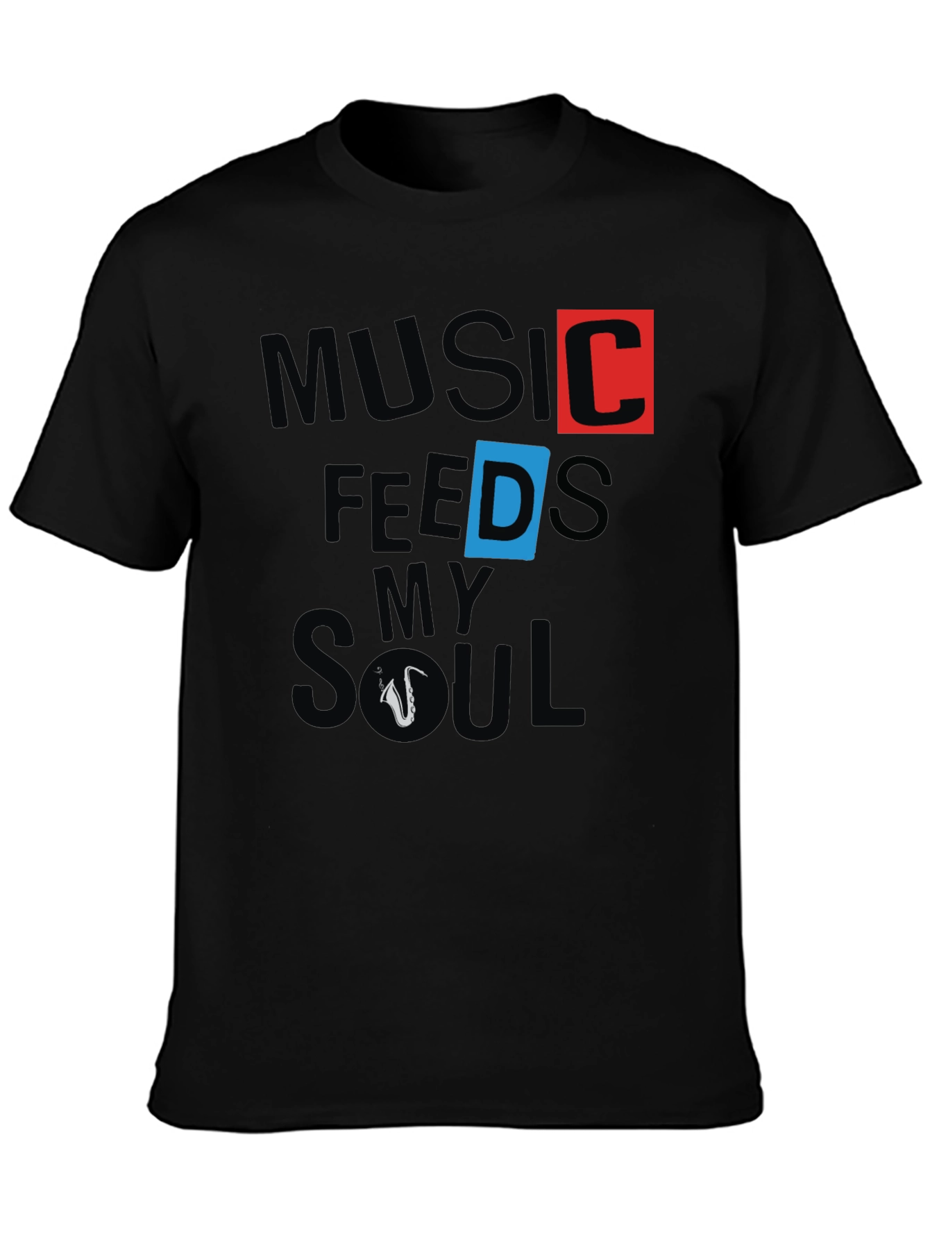 Music Feeds My Soul Graphic Print T-Shirt