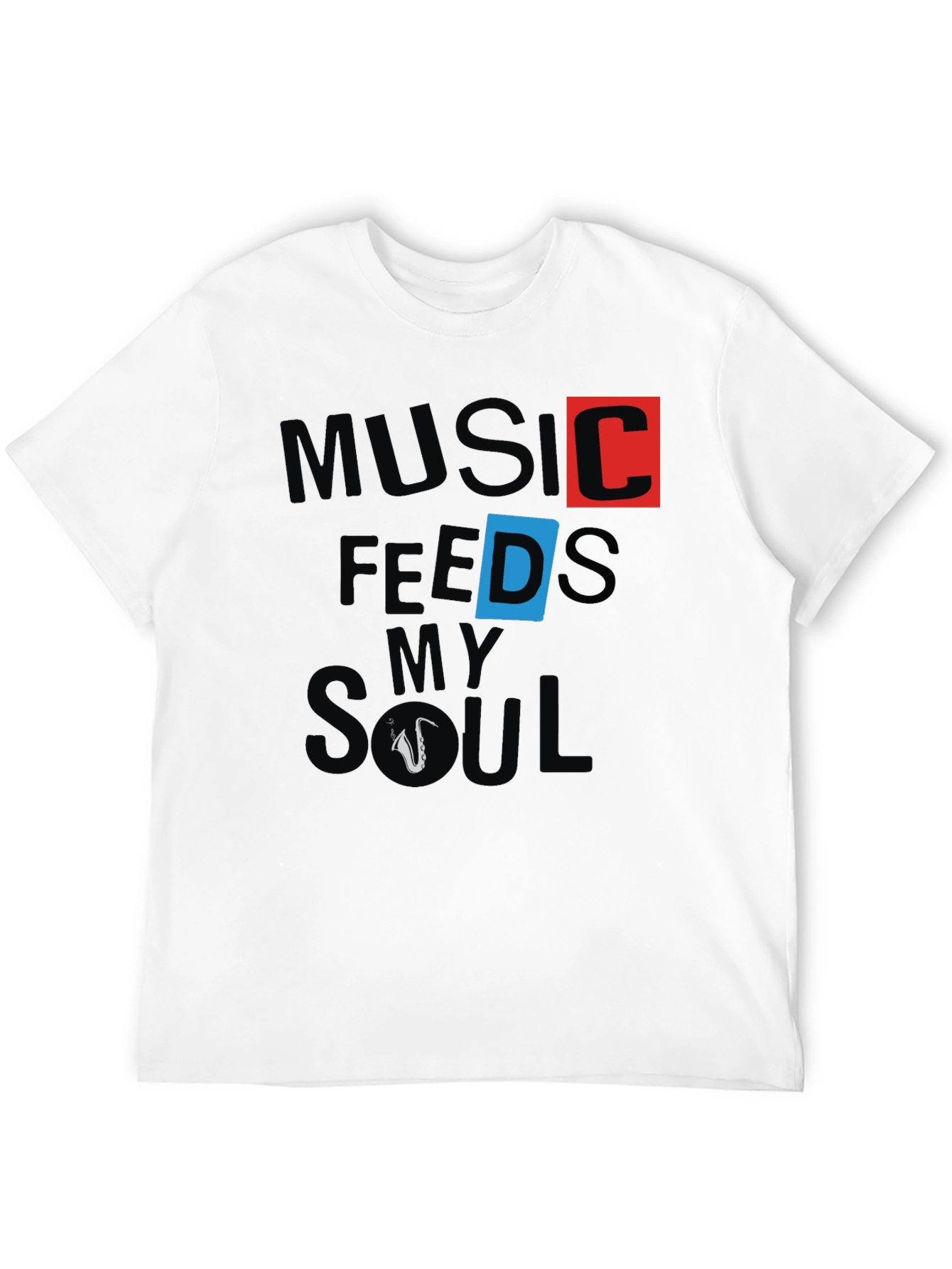 Music Feeds My Soul Graphic Print T-Shirt