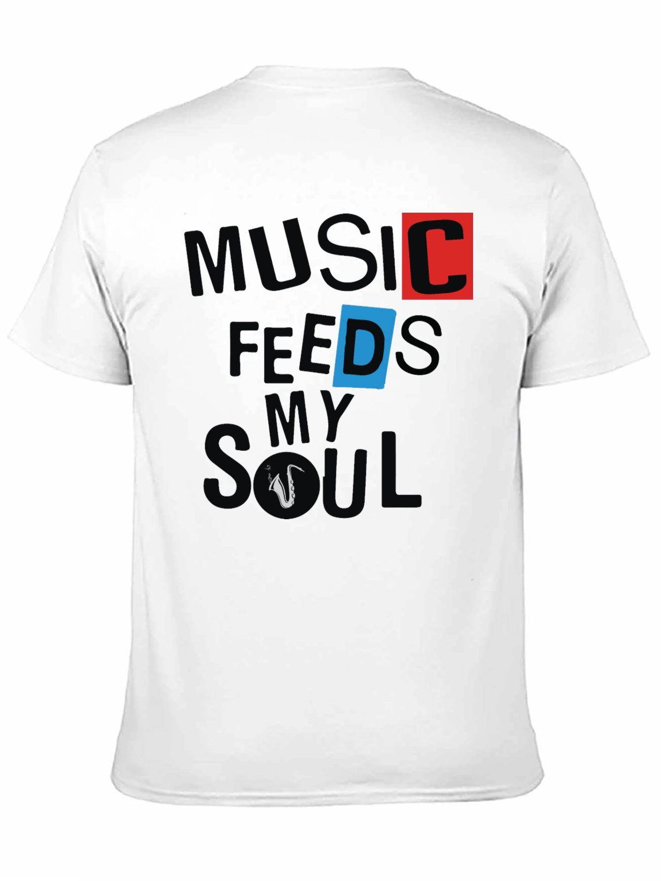 Music Feeds My Soul Graphic Print T-Shirt