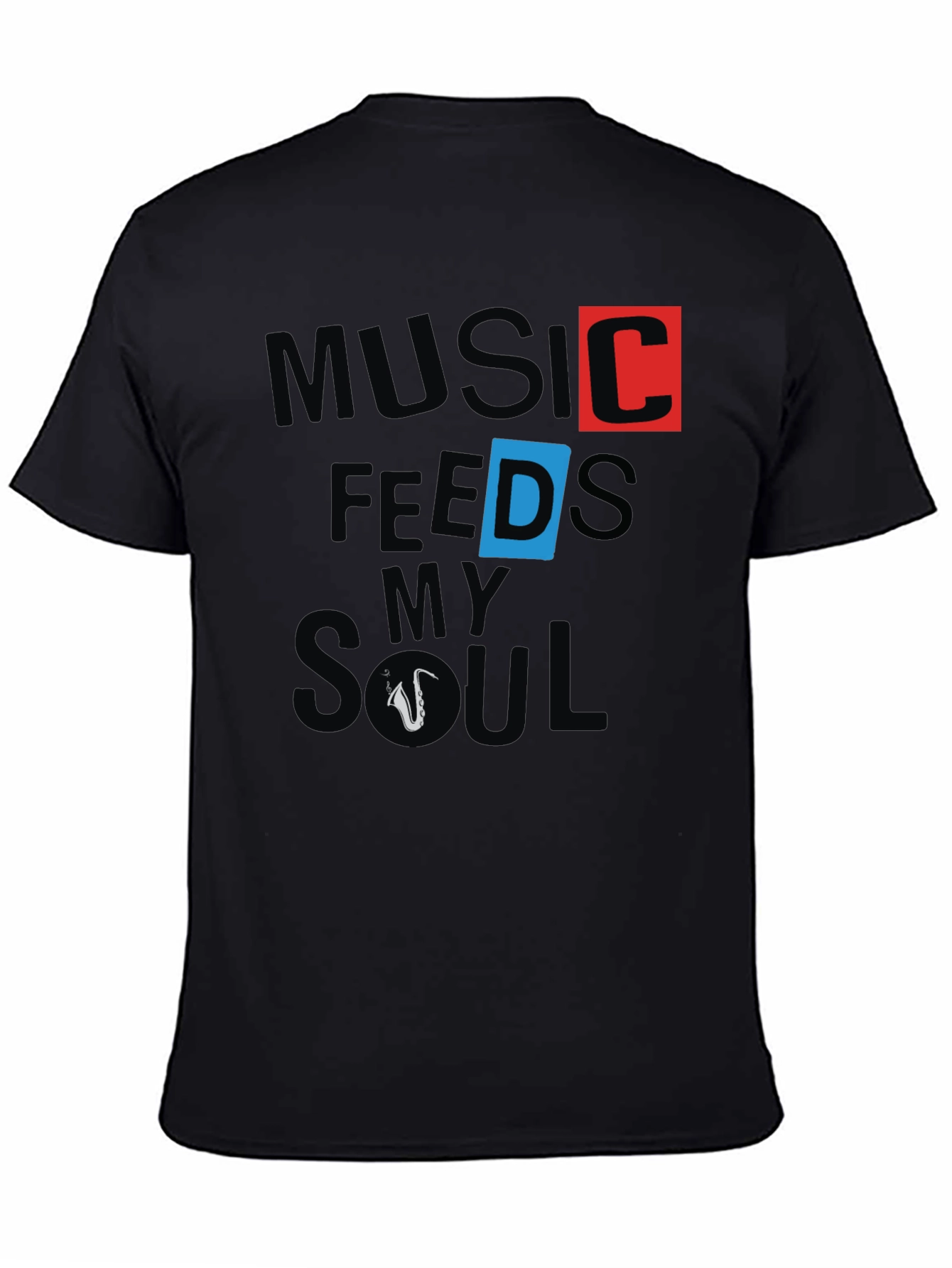 Music Feeds My Soul Graphic Print T-Shirt