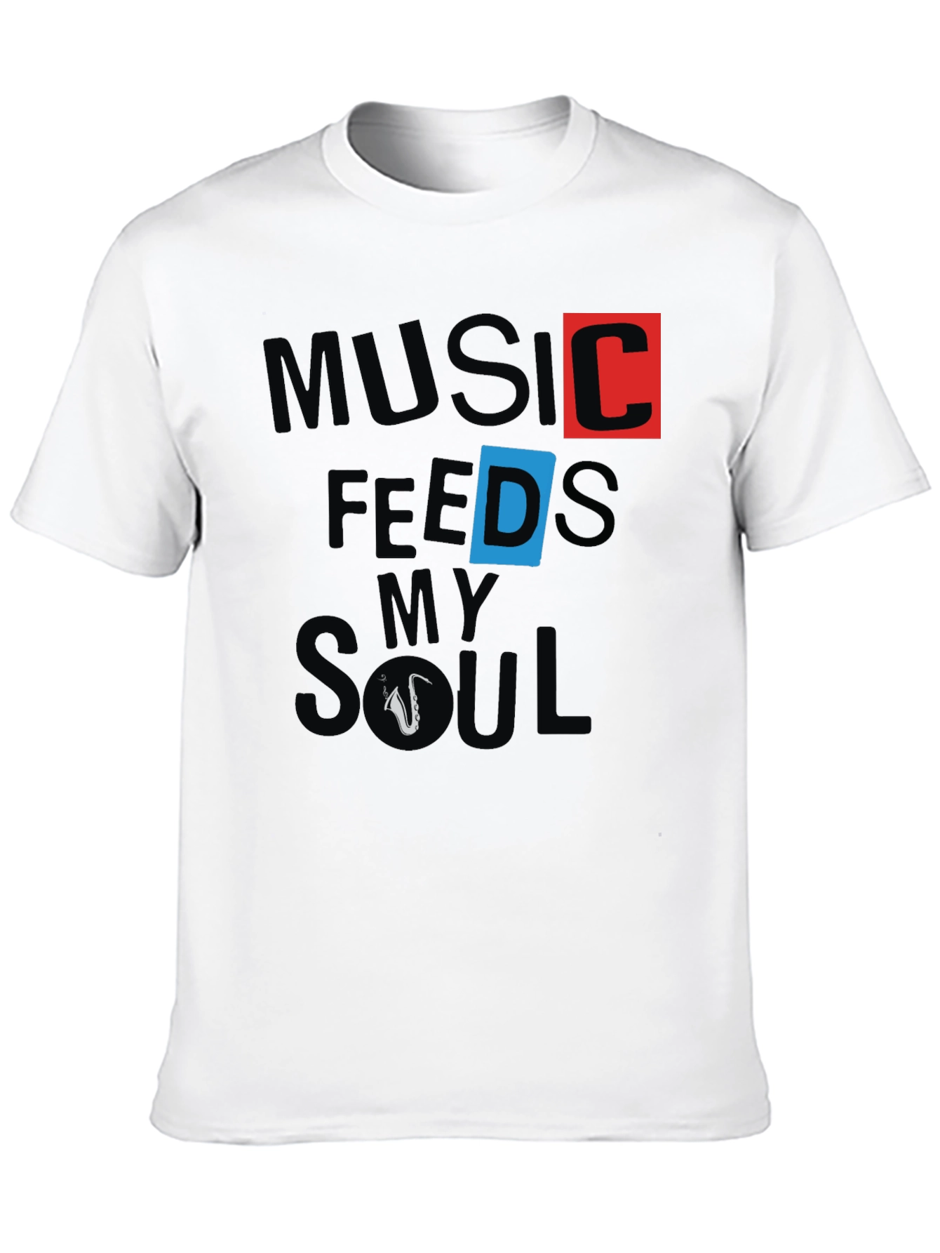 Music Feeds My Soul Graphic Print T-Shirt