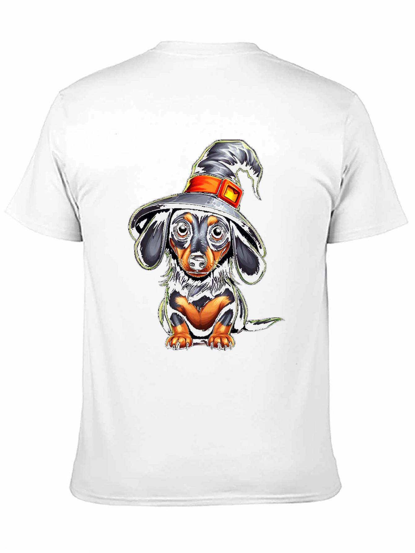 Witch Dachshund T-Shirt - Halloween Dog Tee