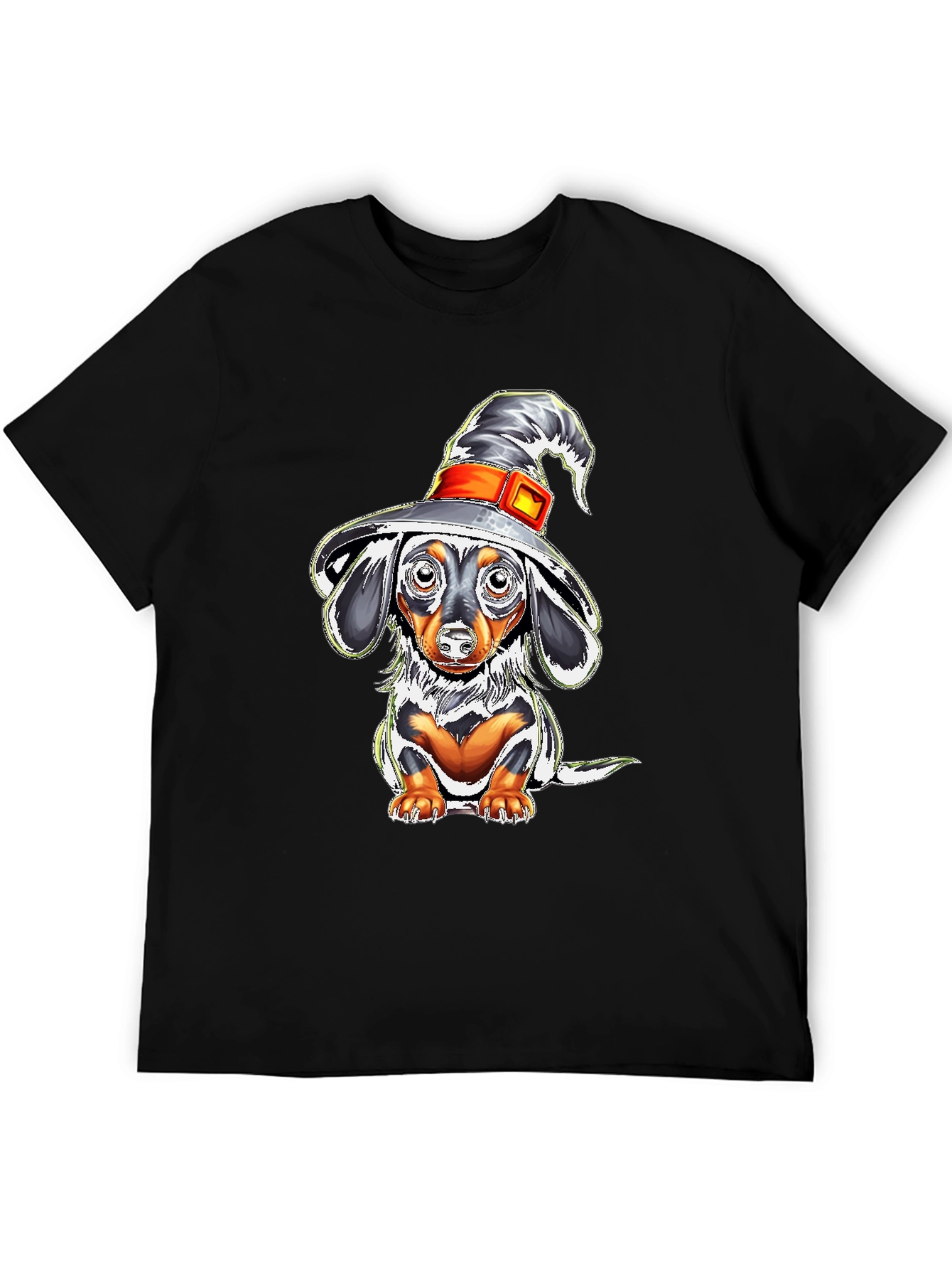Witch Dachshund T-Shirt - Halloween Dog Tee