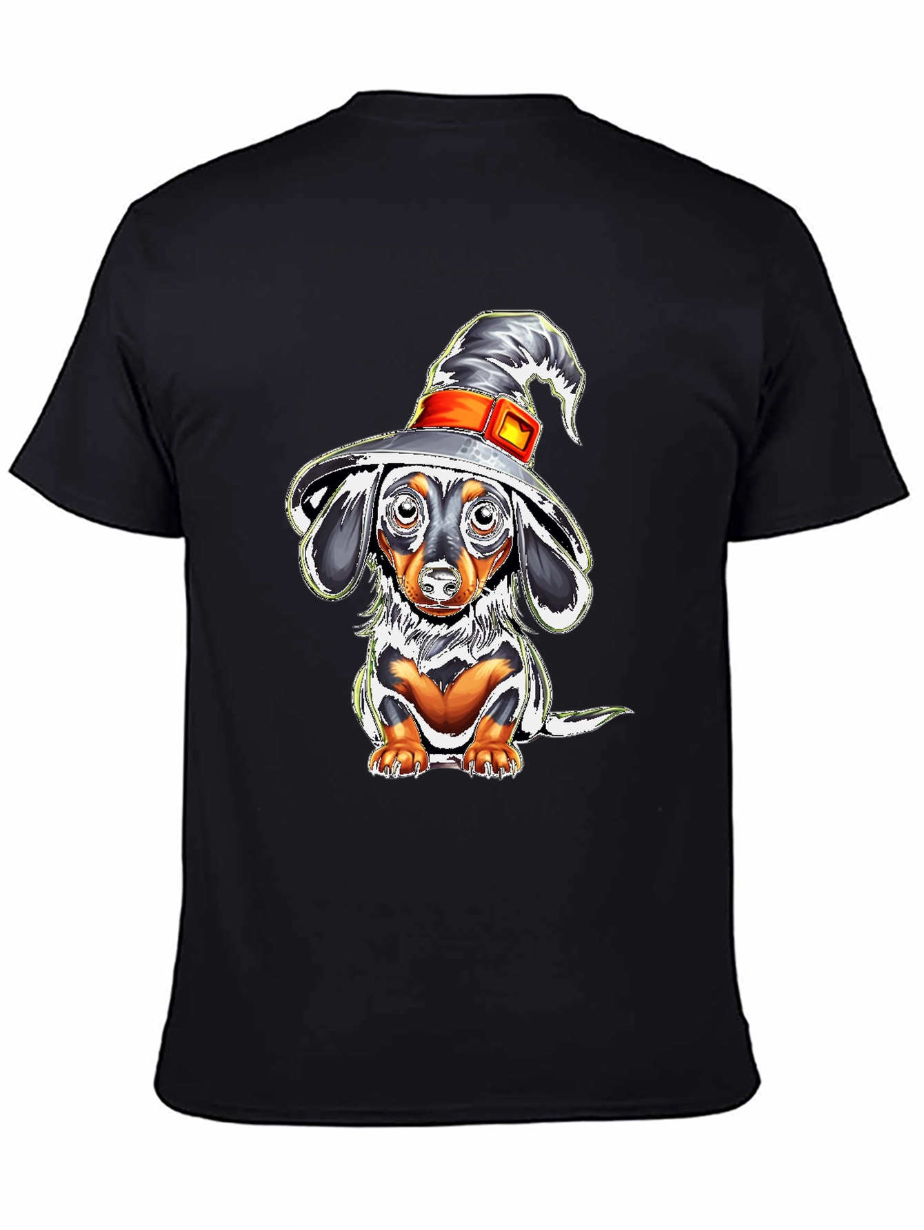 Witch Dachshund T-Shirt - Halloween Dog Tee