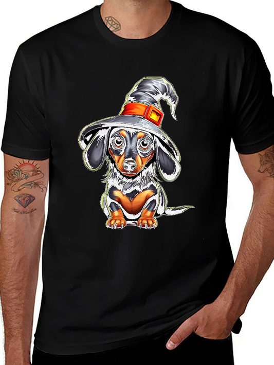 Witch Dachshund T-Shirt - Halloween Dog Tee