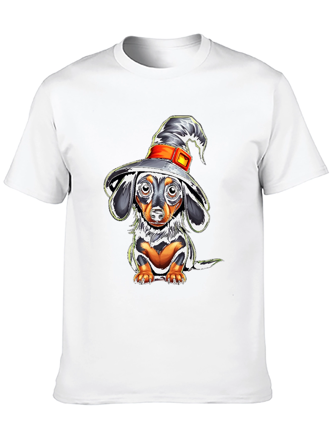 Witch Dachshund T-Shirt - Halloween Dog Tee