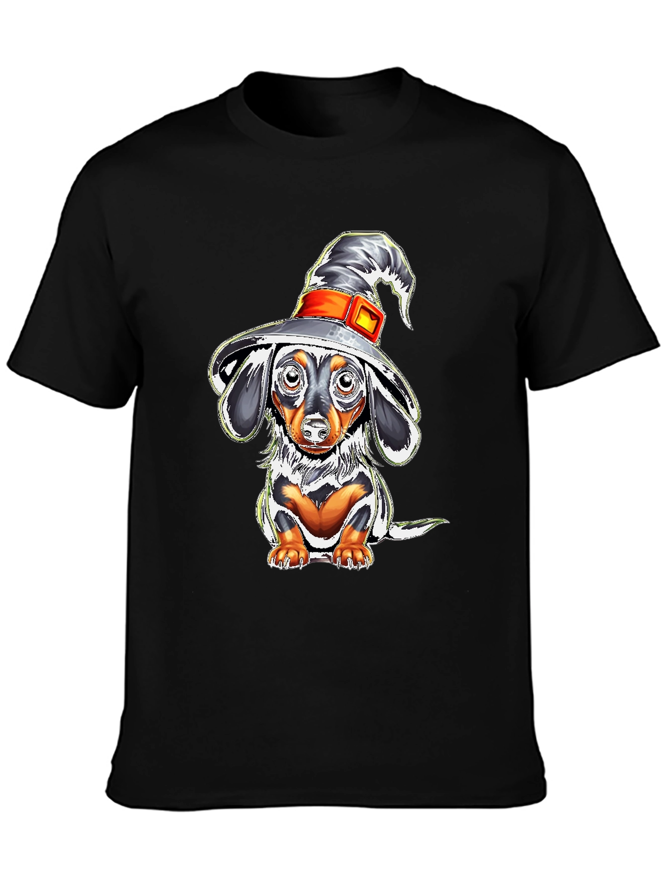 Witch Dachshund T-Shirt - Halloween Dog Tee