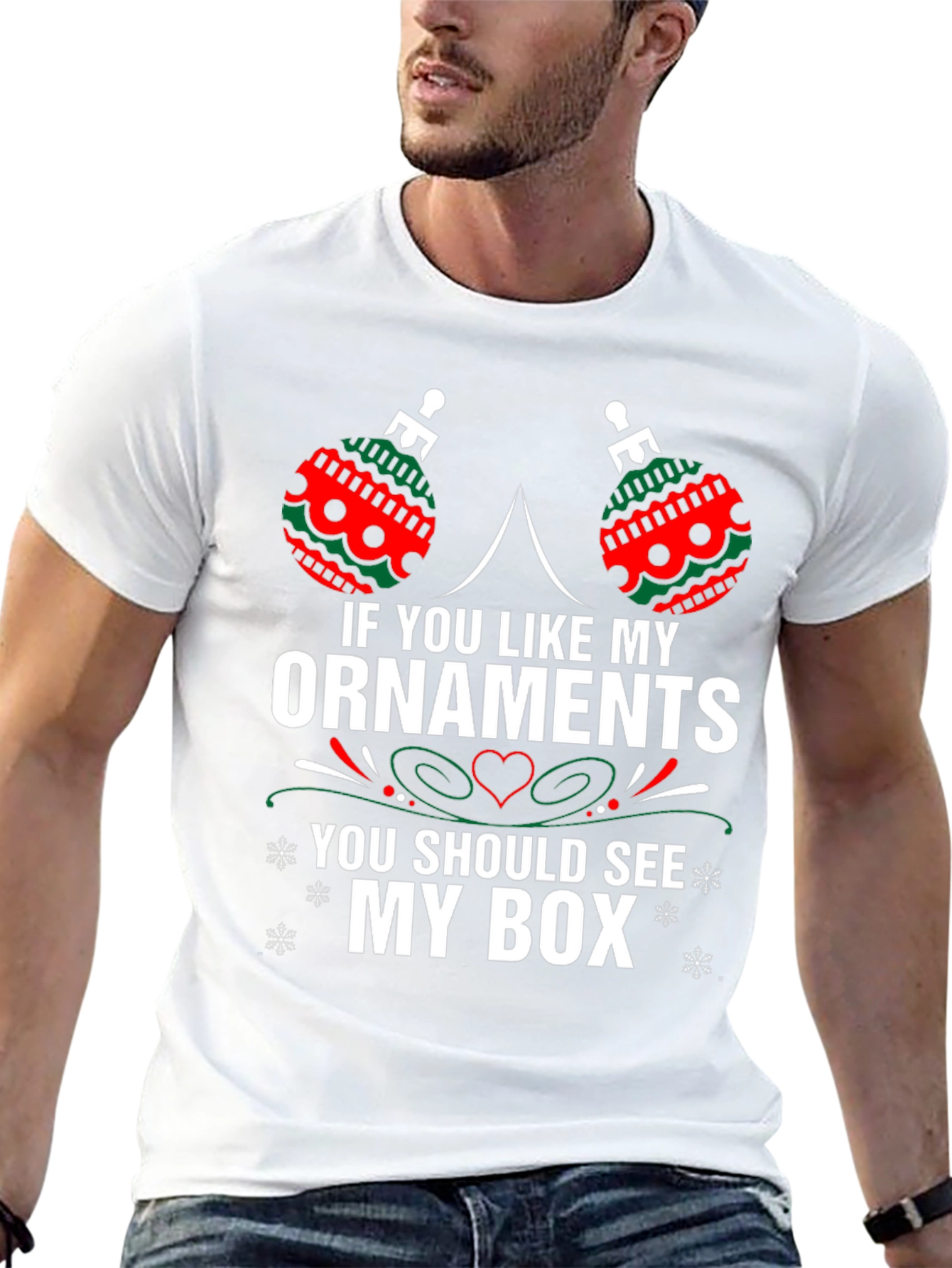 Funny Christmas Ornaments Black T-Shirt