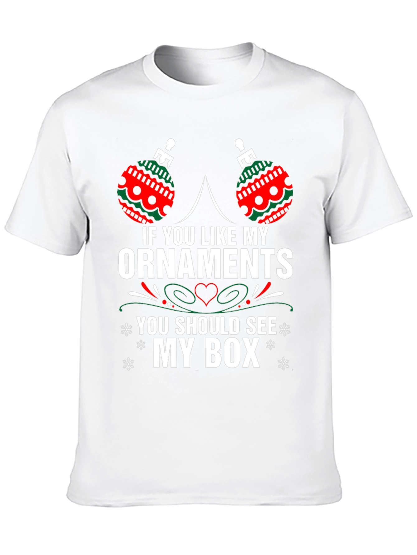 Funny Christmas Ornaments Black T-Shirt