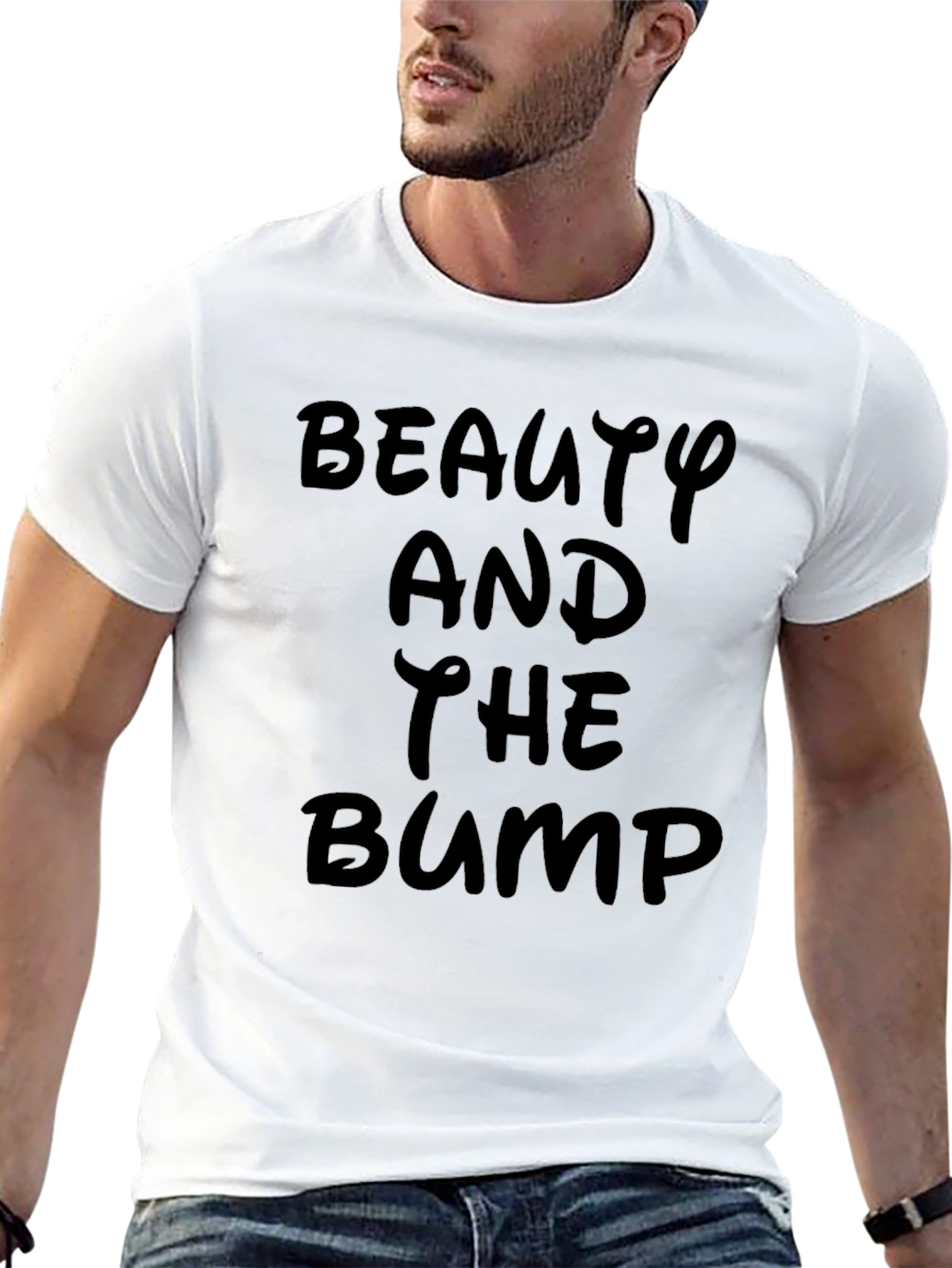 Beauty and the Bump Black Tee