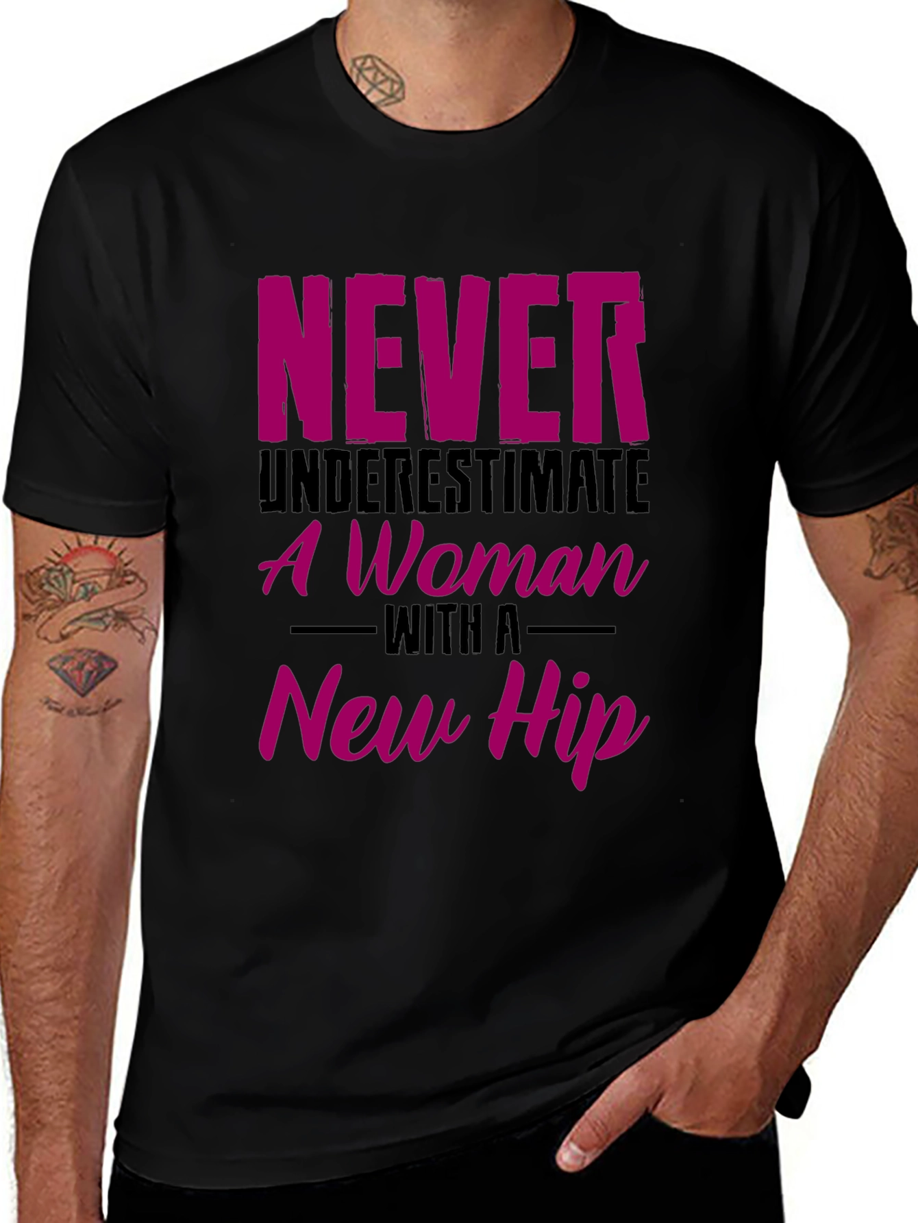 Never Underestimate Woman New Hip T-Shirt