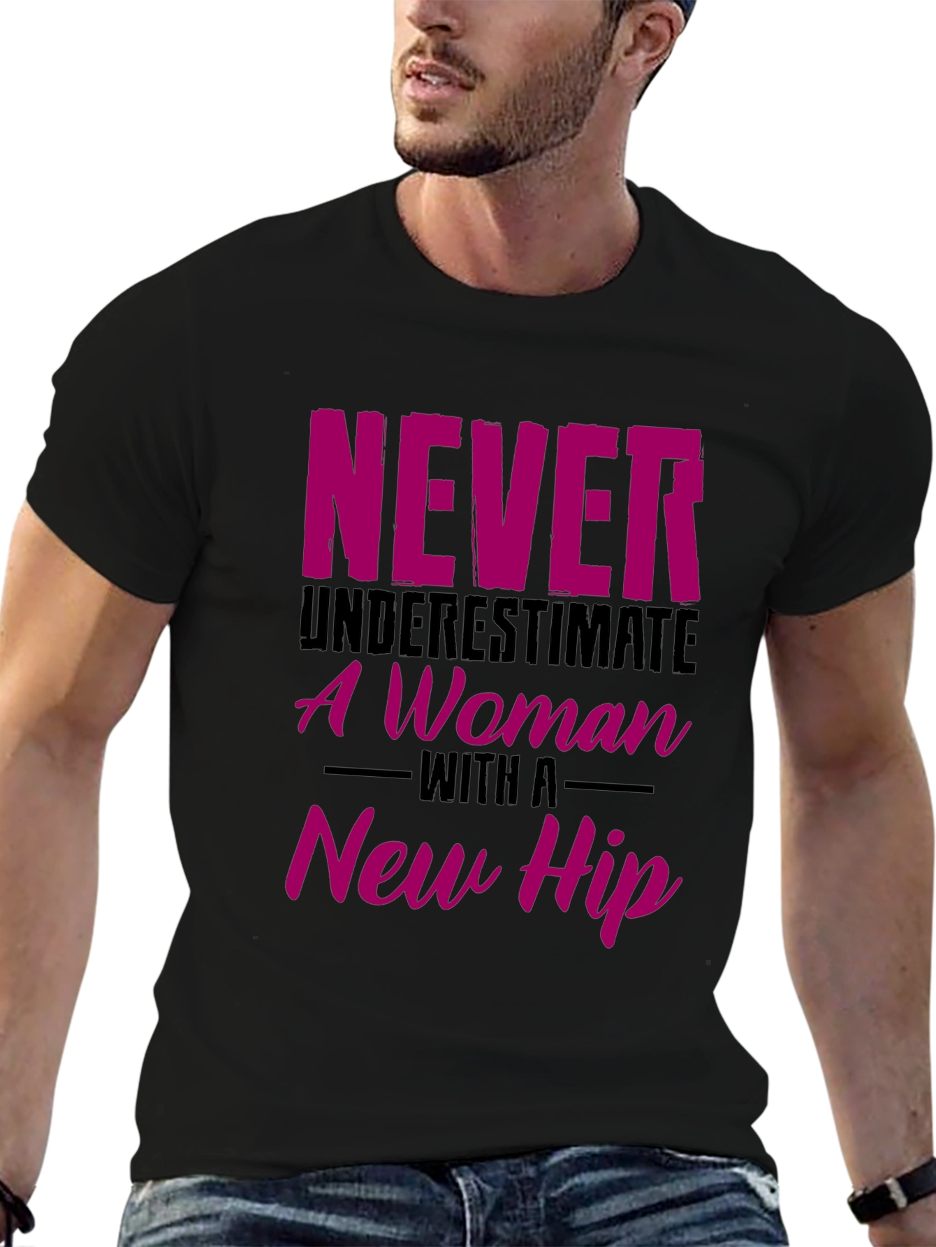 Never Underestimate Woman New Hip T-Shirt