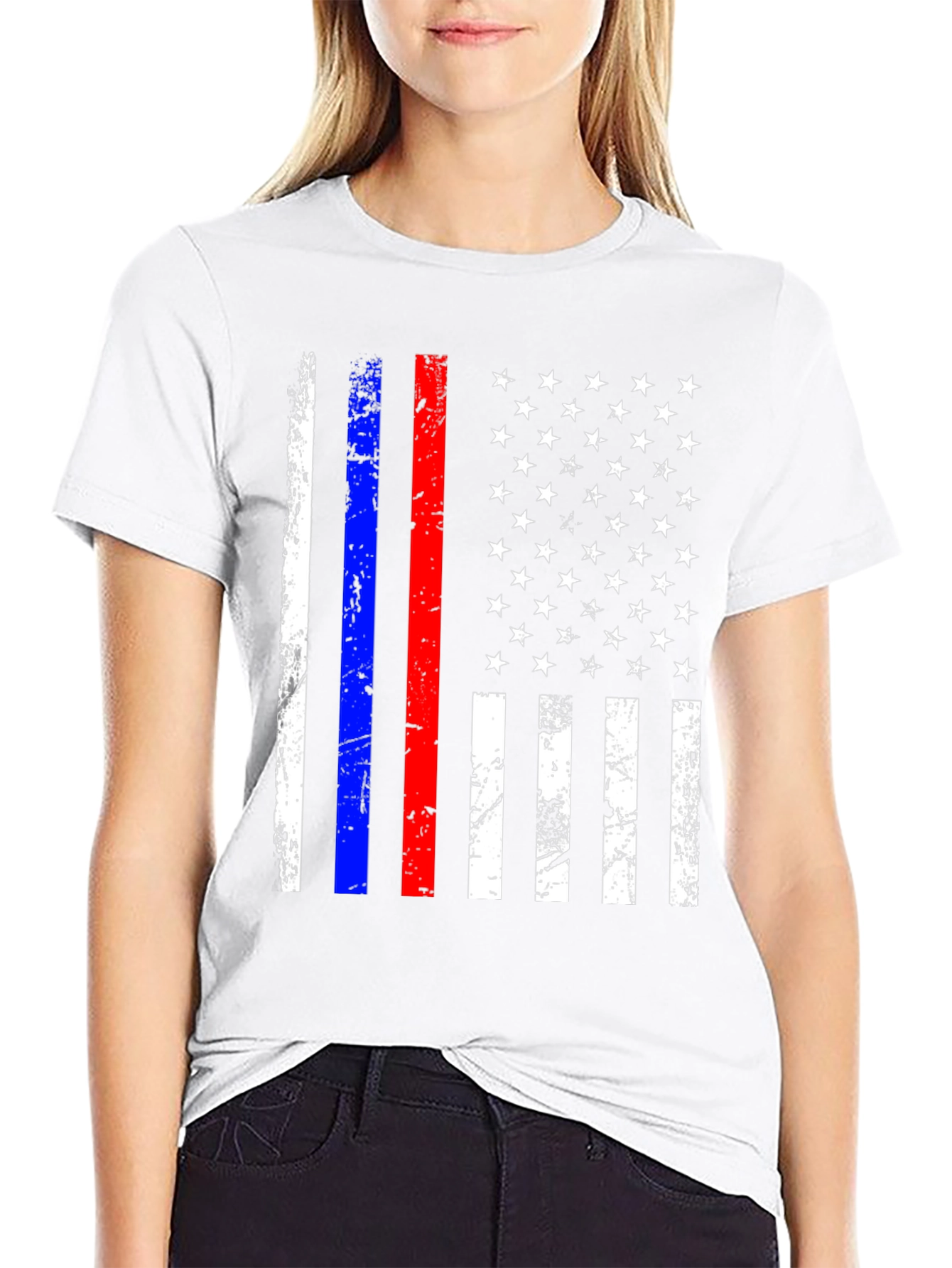 American Flag Distressed T-Shirt