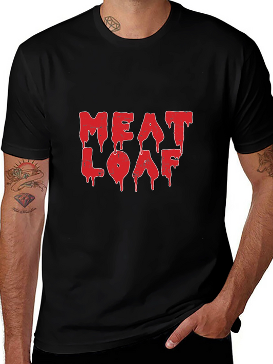 Meat Loaf Red Logo Black T-Shirt