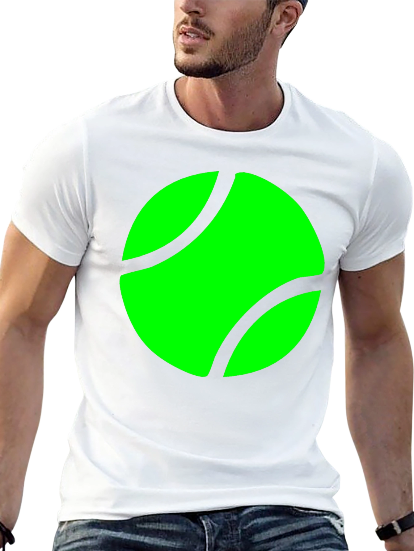 Tennis Ball Graphic Black T-Shirt