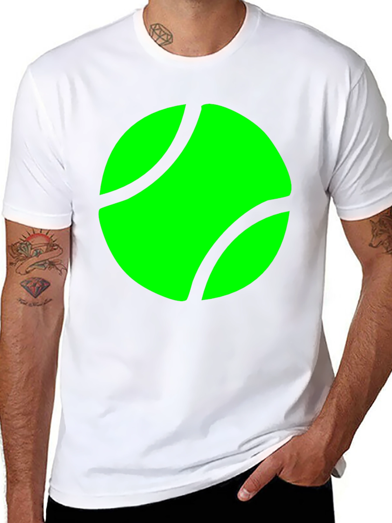 Tennis Ball Graphic Black T-Shirt