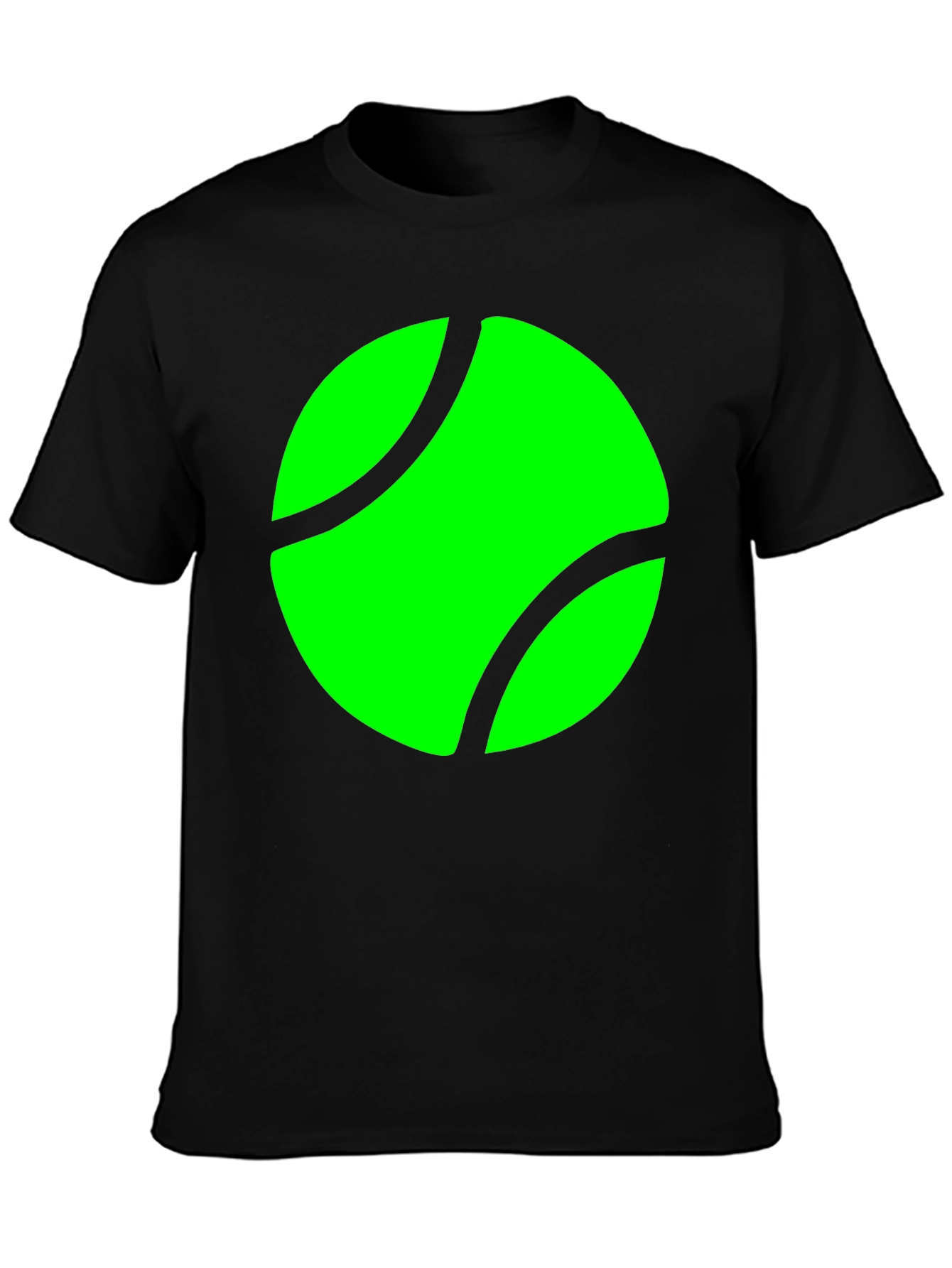 Tennis Ball Graphic Black T-Shirt