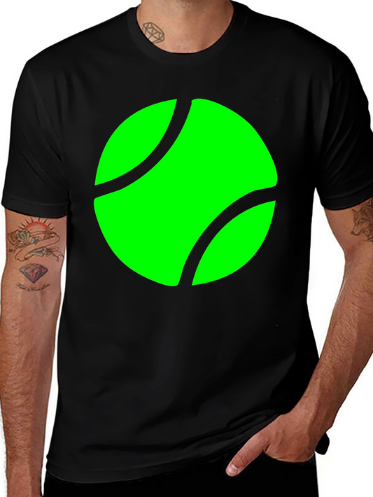 Tennis Ball Graphic Black T-Shirt