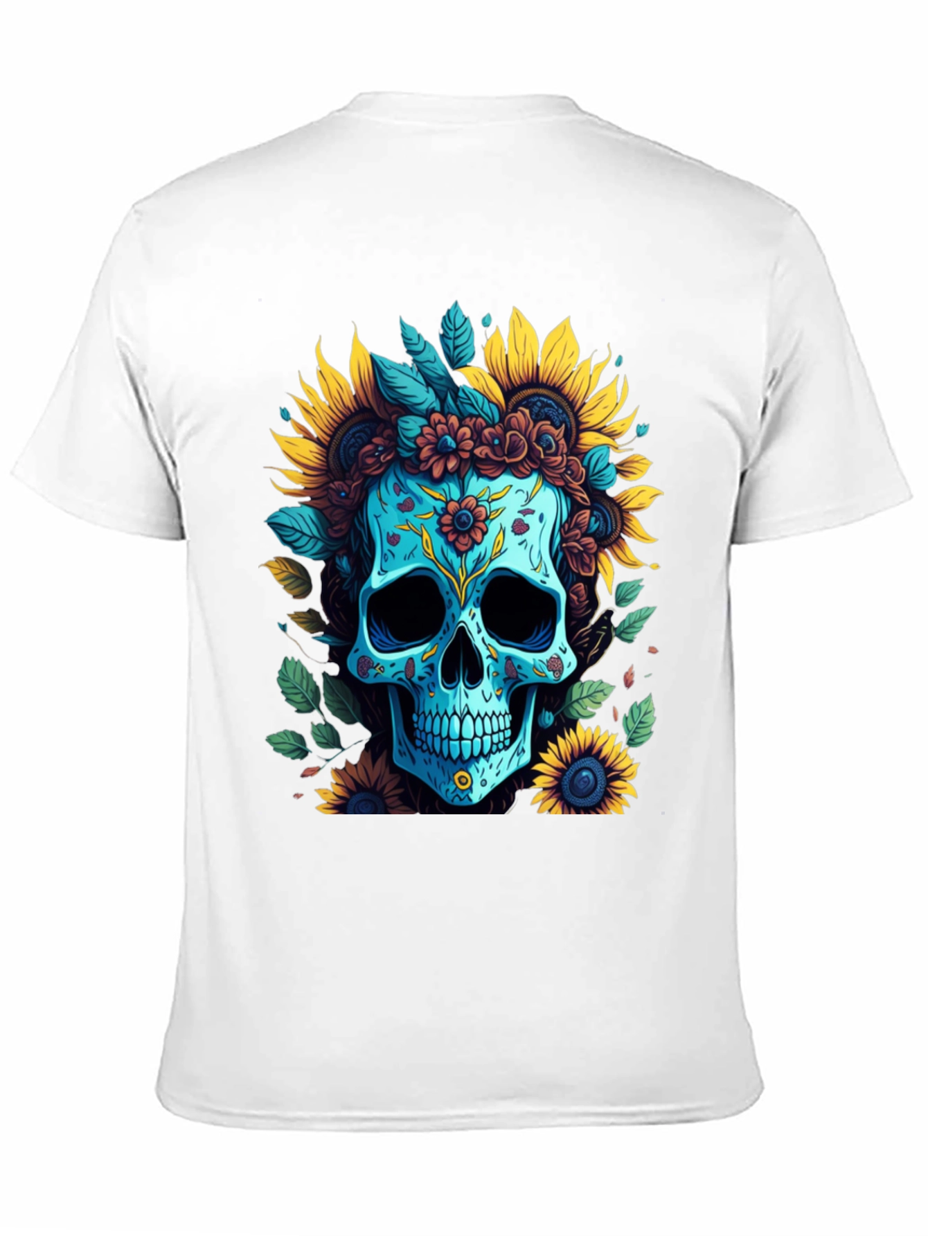 Floral Skull Graphic T-Shirt