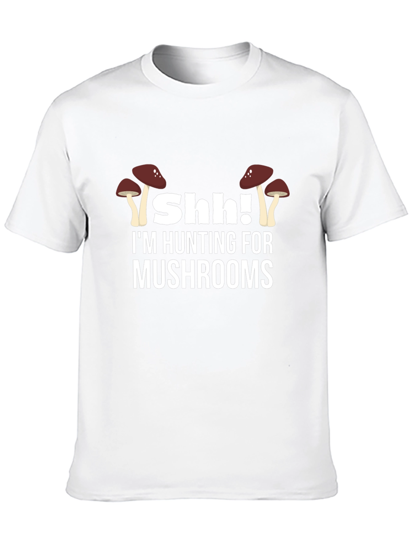 Shh! Hunting Mushrooms Graphic Tee - Black