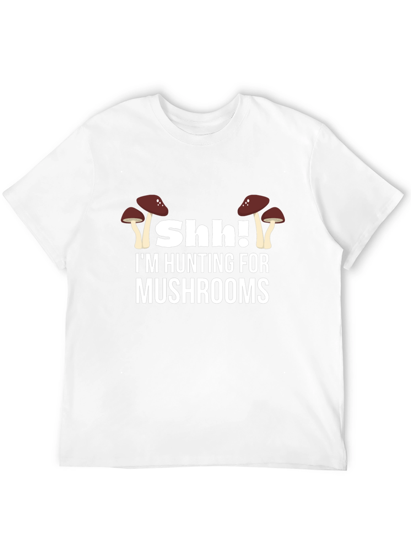 Shh! Hunting Mushrooms Graphic Tee - Black