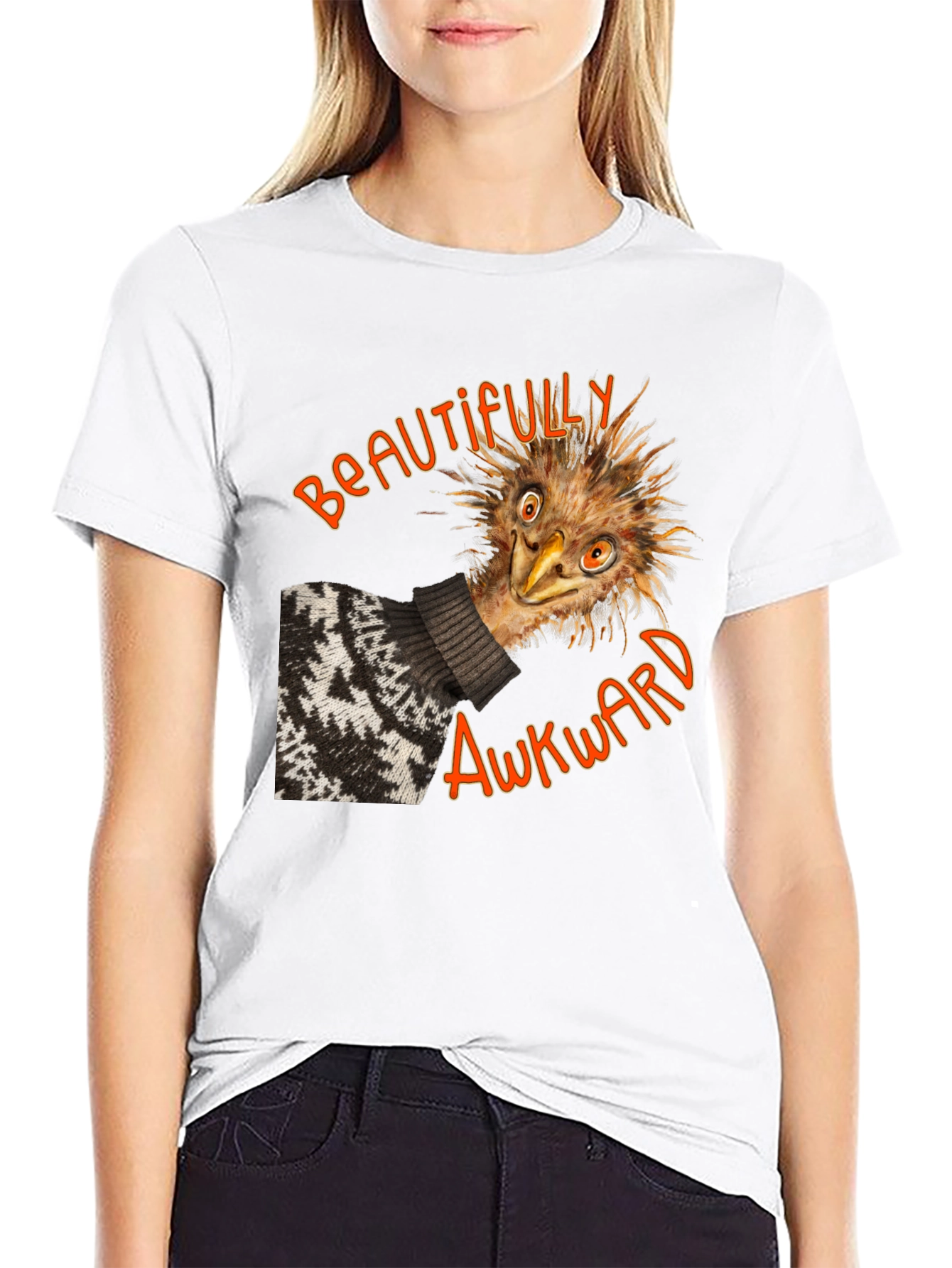Beautifully Awkward Emu Graphic Tee