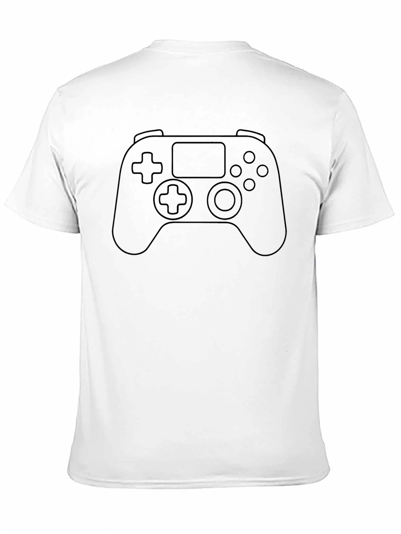 Gamer Style Black Tee - Controller Graphic T-Shirt