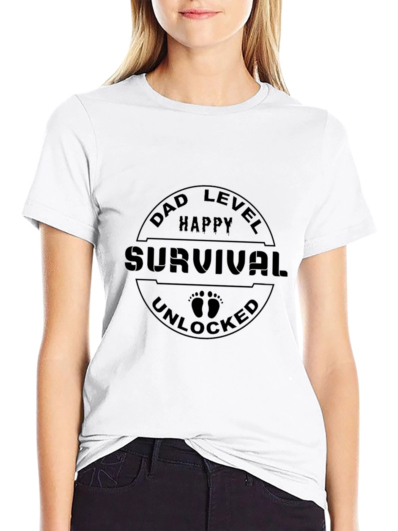 Dad Level Happy Survival Unlocked T-Shirt