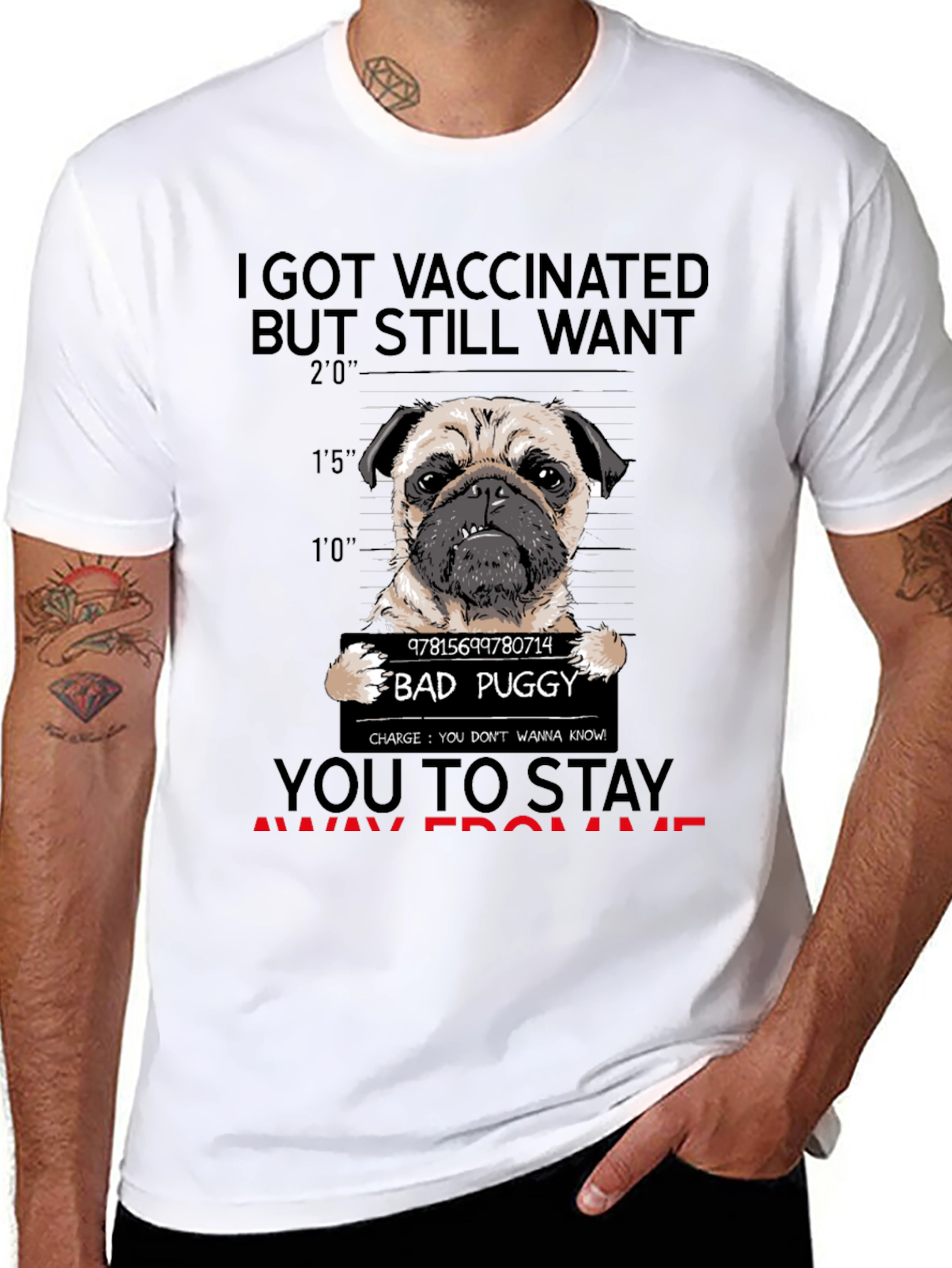 Vaccinated Bad Puggy T-Shirt