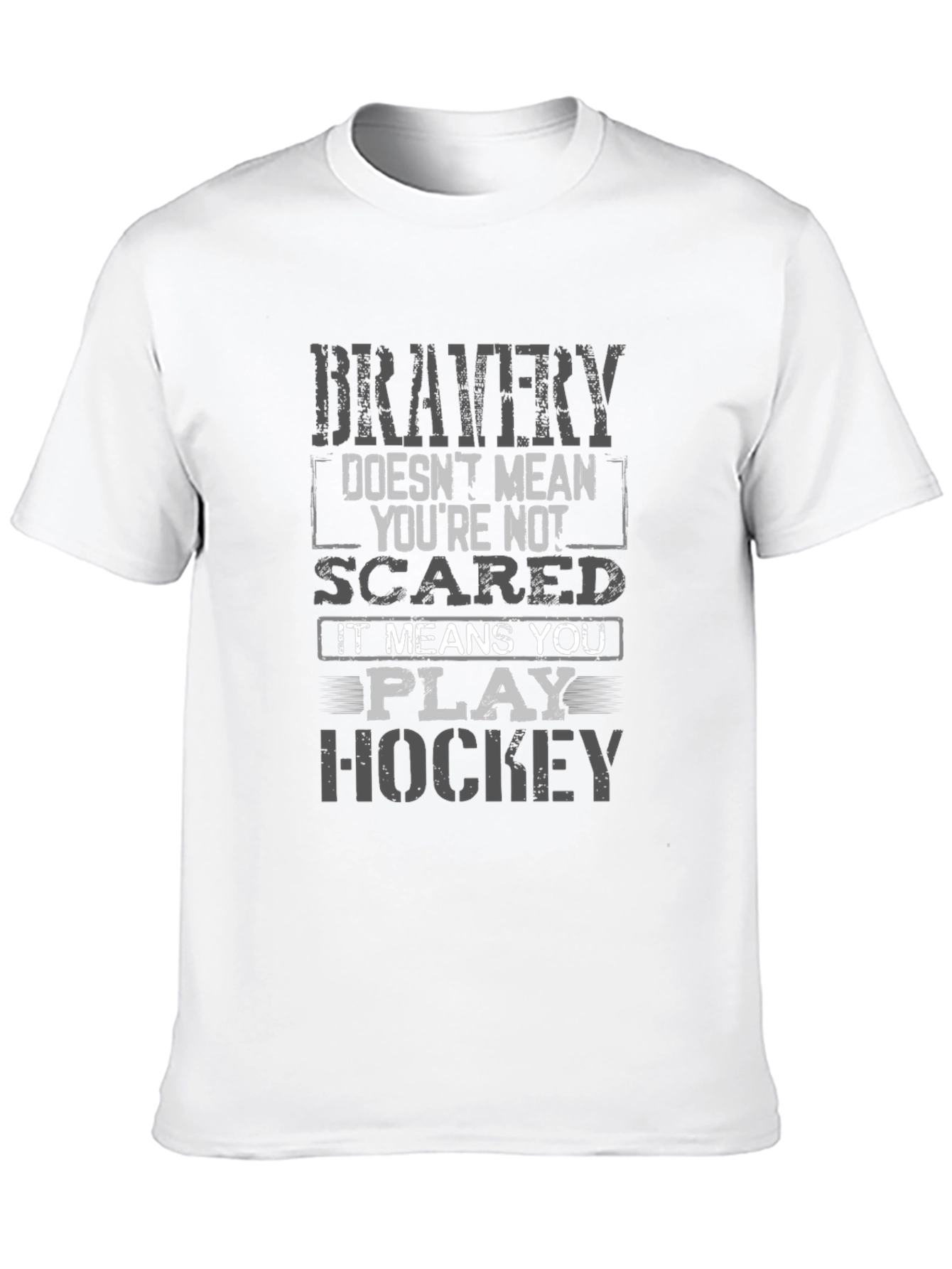 Bravery Hockey T-Shirt - Graphic Print Tee