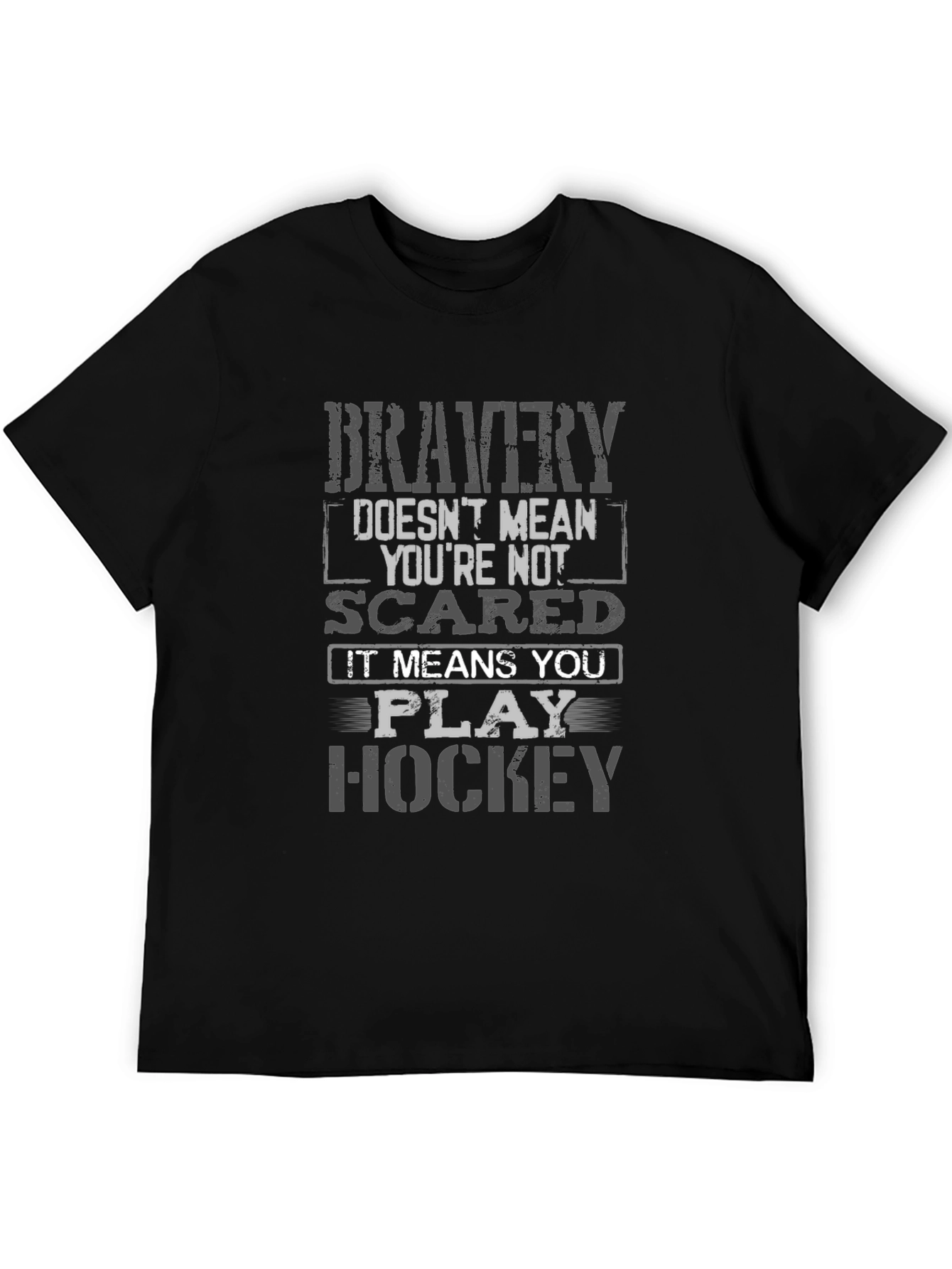 Bravery Hockey T-Shirt - Graphic Print Tee