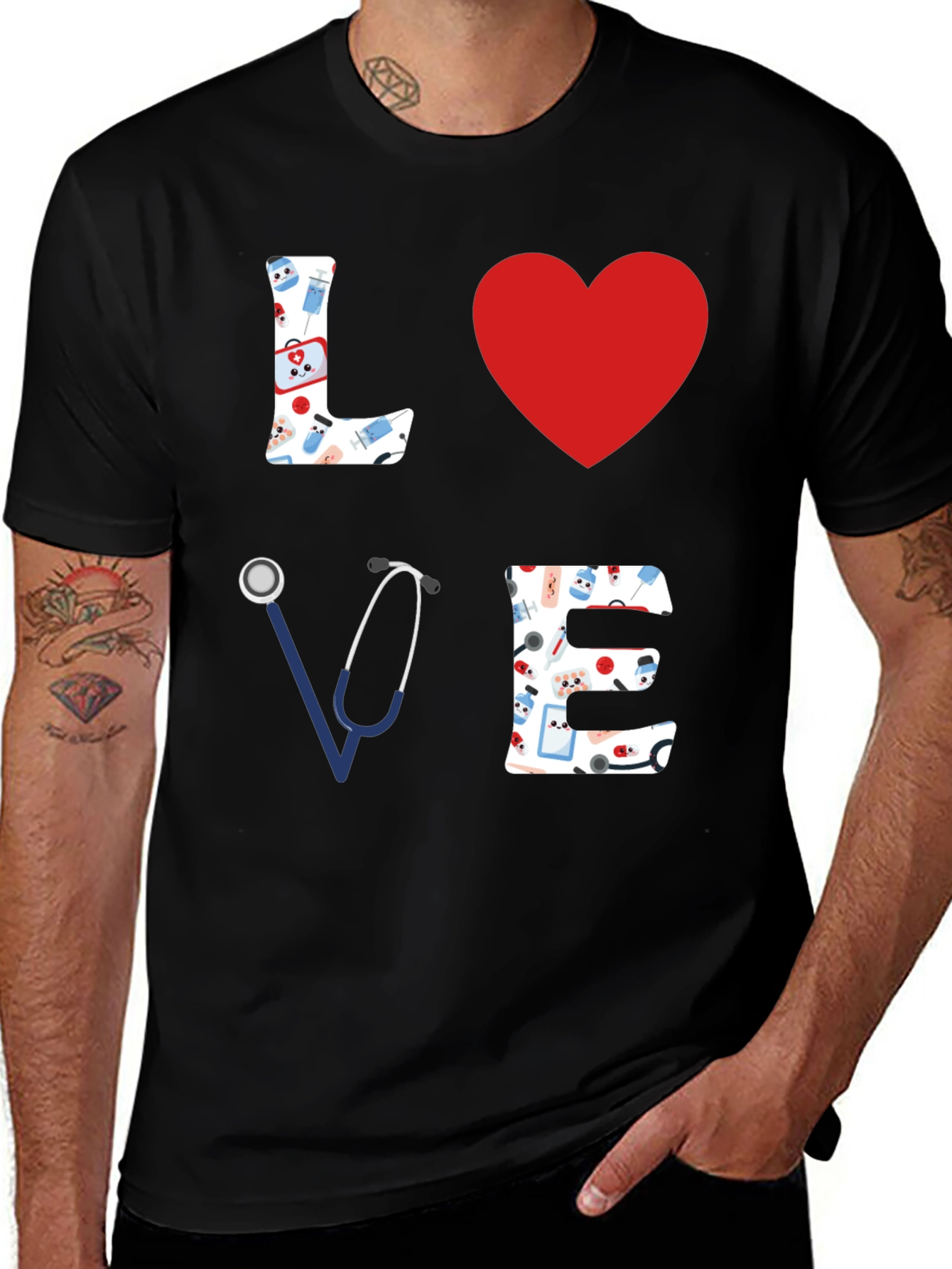 Nurse Love T-Shirt - Medical Heart Tee