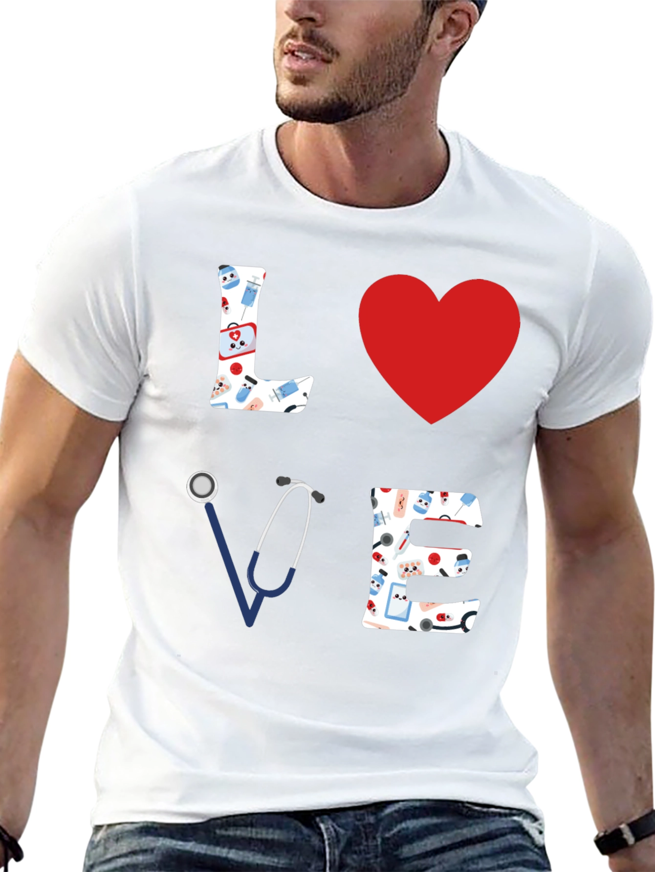 Nurse Love T-Shirt - Medical Heart Tee