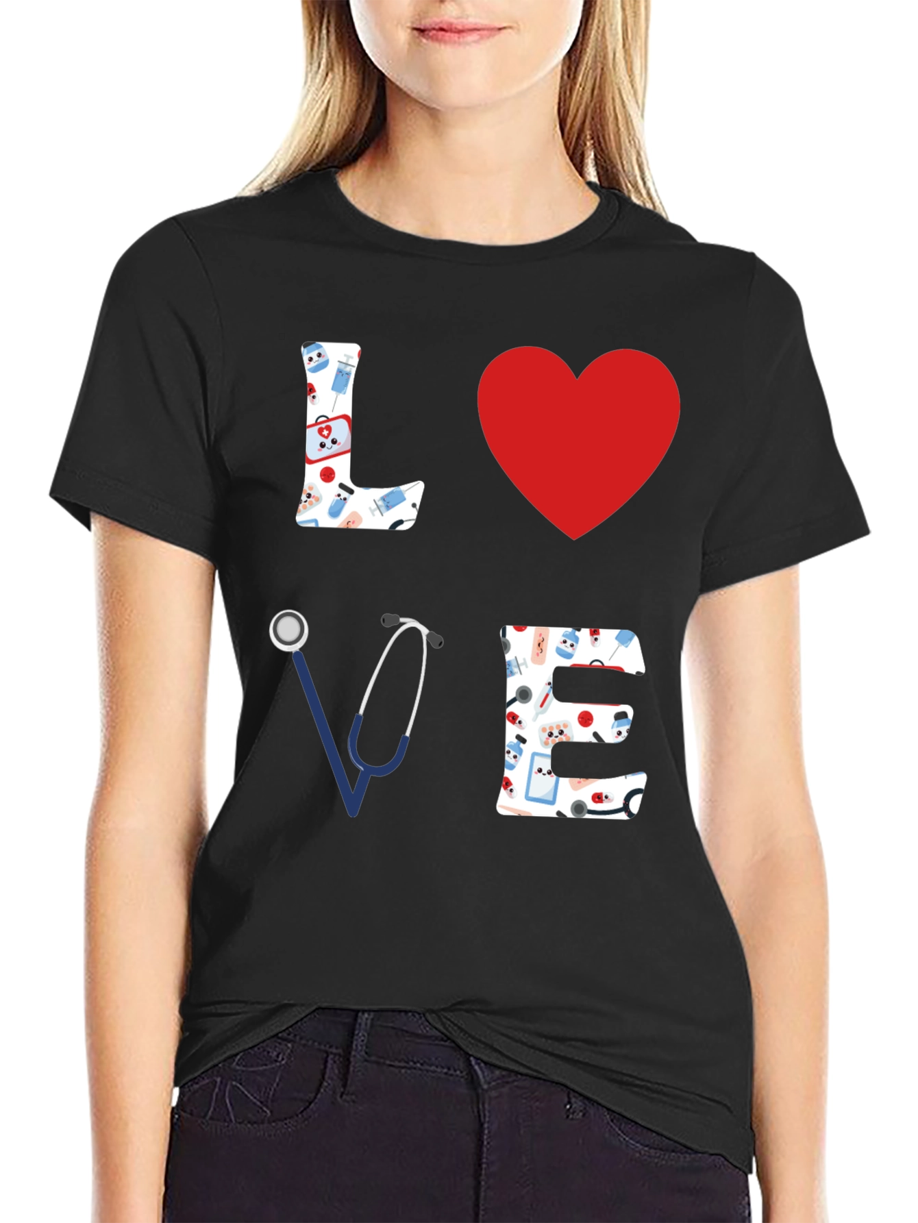 Nurse Love T-Shirt - Medical Heart Tee