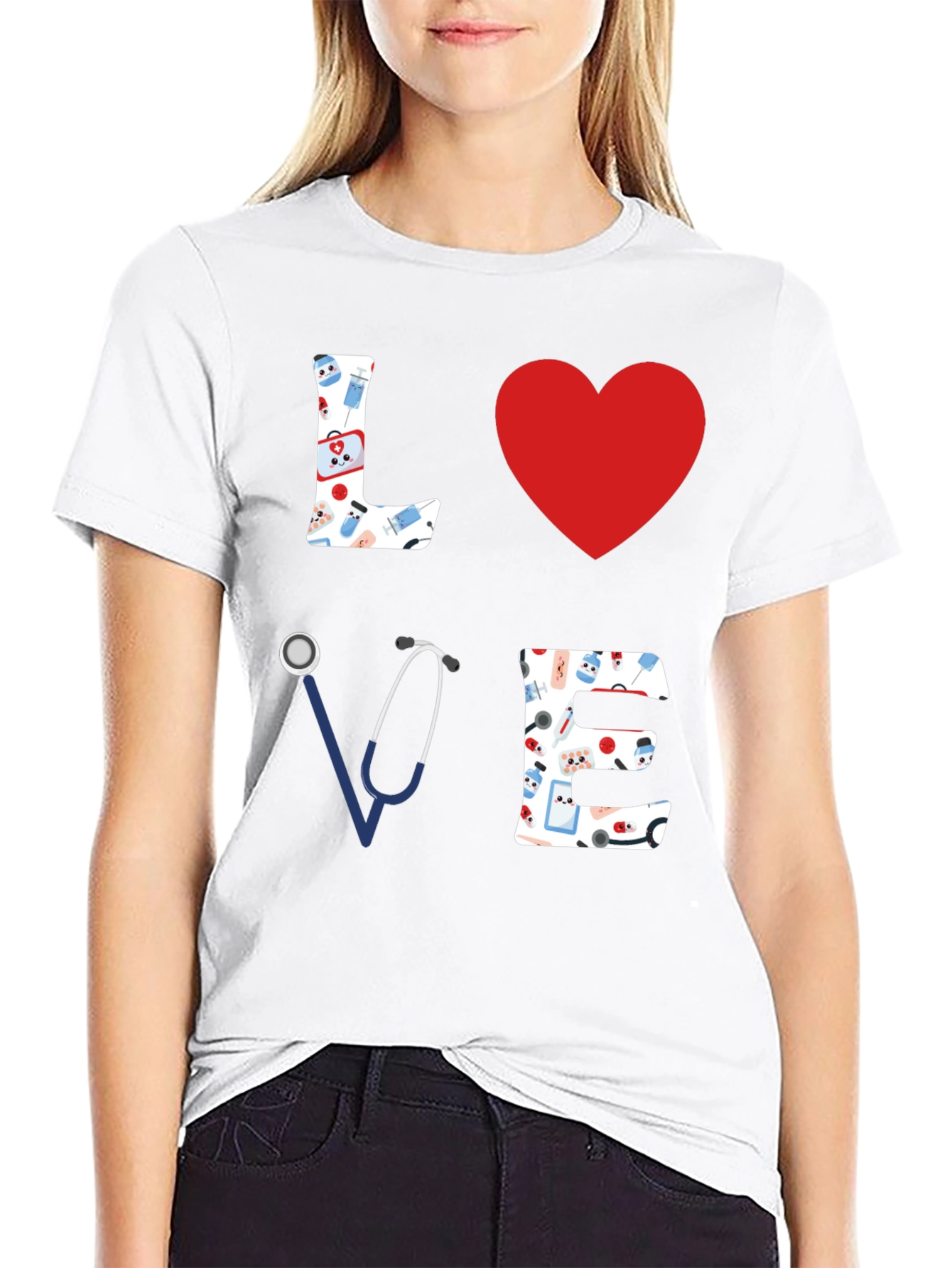 Nurse Love T-Shirt - Medical Heart Tee