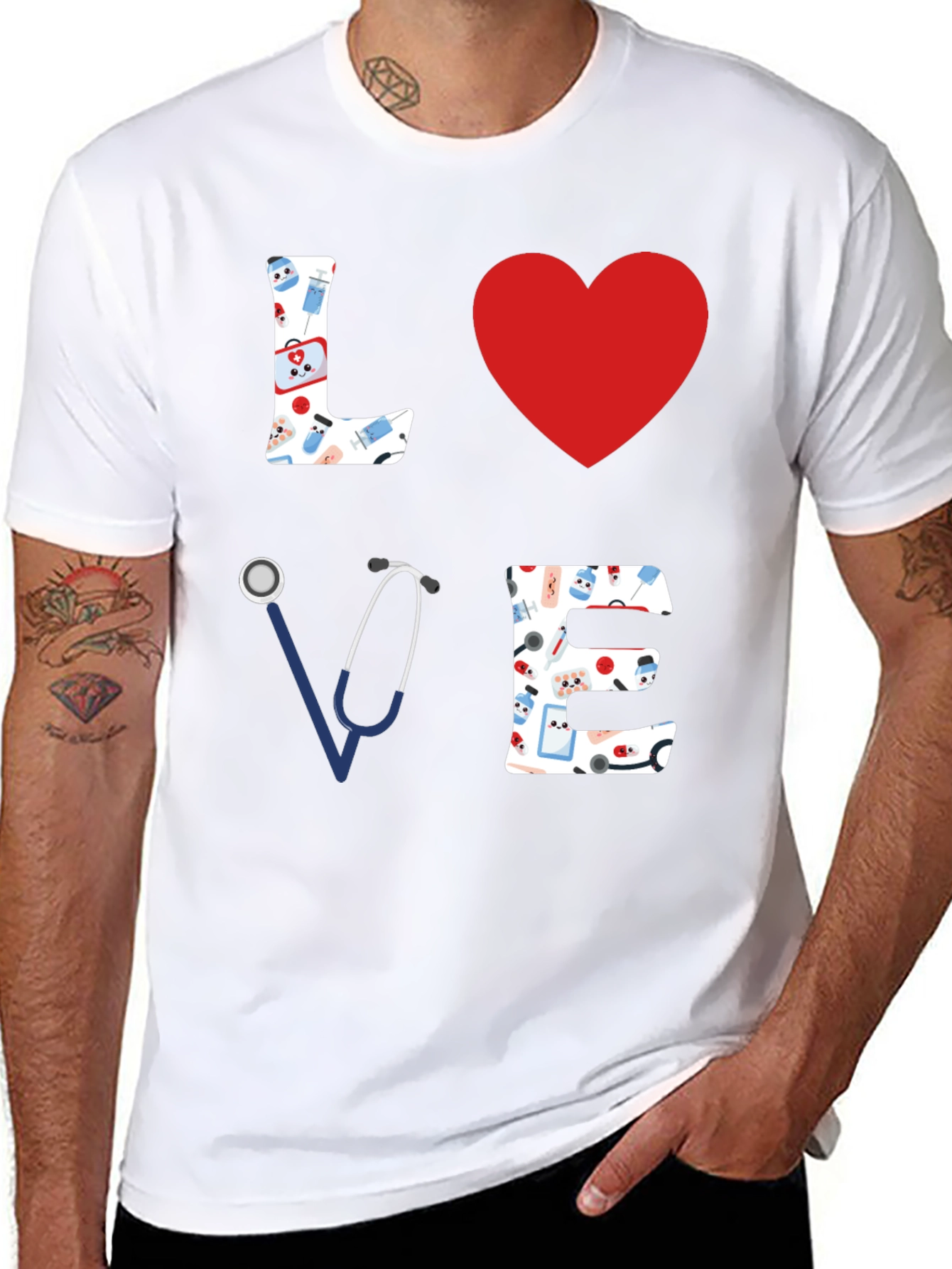 Nurse Love T-Shirt - Medical Heart Tee