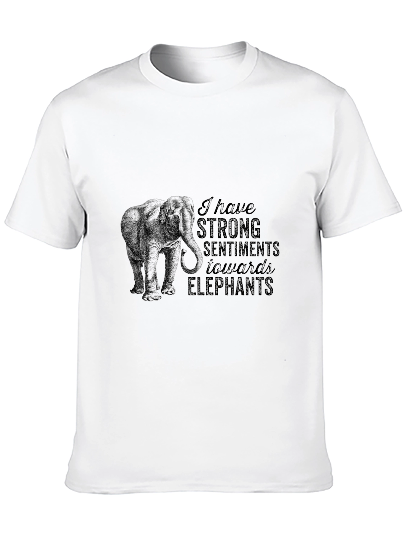 Elephant Sentiments Graphic Tee - Black